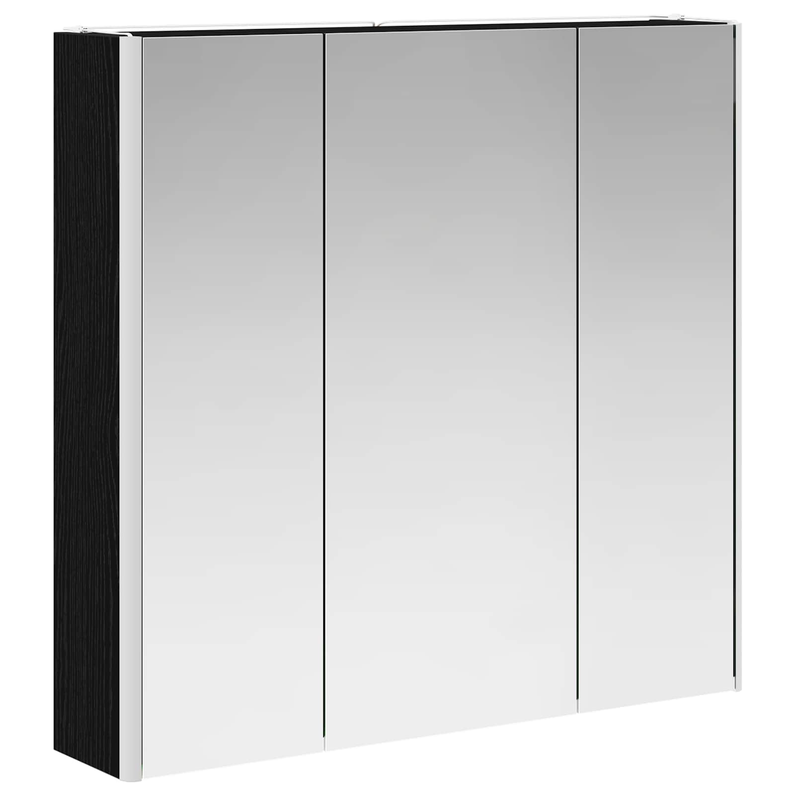 Badkamer spiegelkast met plank Zwart Eiken 73,5 x 15,5 x 70 cm is nu te koop bij PeponiXL, paradijselijk wonen!