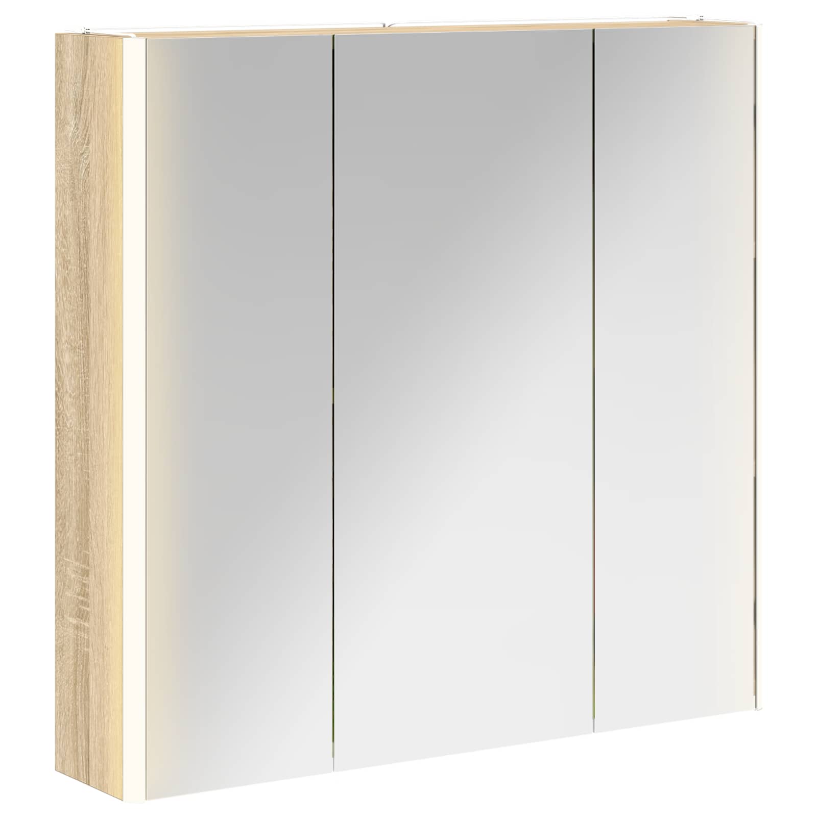 Badkamer spiegelkast met plank Sonoma Eiken 73,5 x 15,5 x 70 cm is nu te koop bij PeponiXL, paradijselijk wonen!