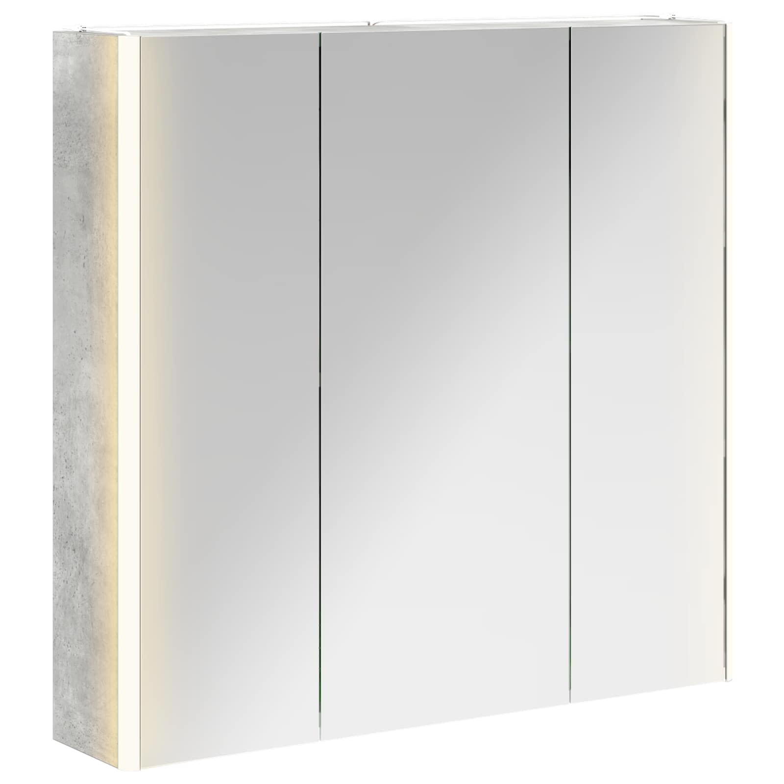 Badkamer spiegelkast met plank Beton Grijs 73,5 x 15,5 x 70 cm is nu te koop bij PeponiXL, paradijselijk wonen!