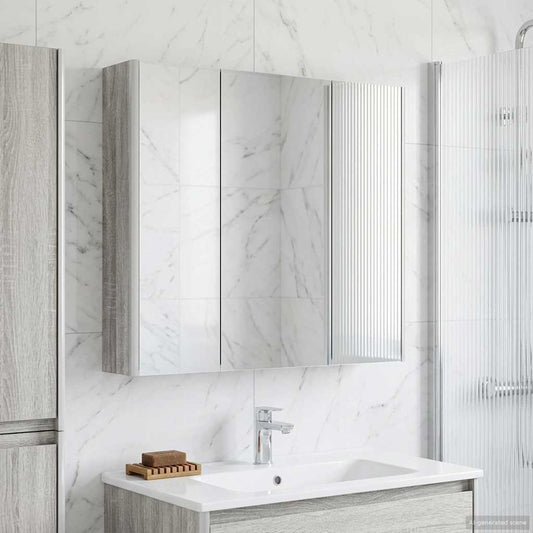 Badkamer spiegelkast met plank Grijs Sonoma 73,5 x 15,5 x 70 cm is nu te koop bij PeponiXL, paradijselijk wonen!