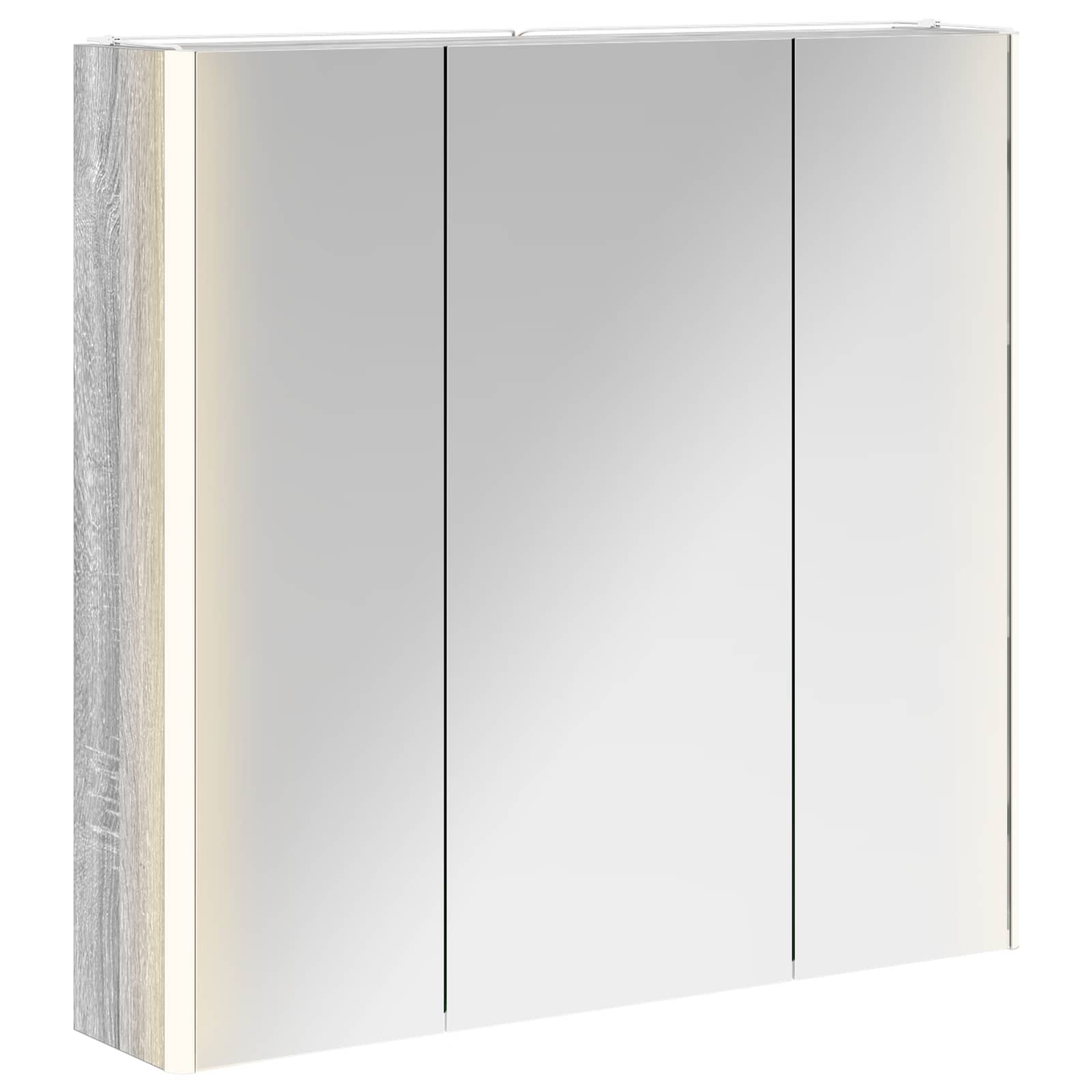 Badkamer spiegelkast met plank Grijs Sonoma 73,5 x 15,5 x 70 cm is nu te koop bij PeponiXL, paradijselijk wonen!