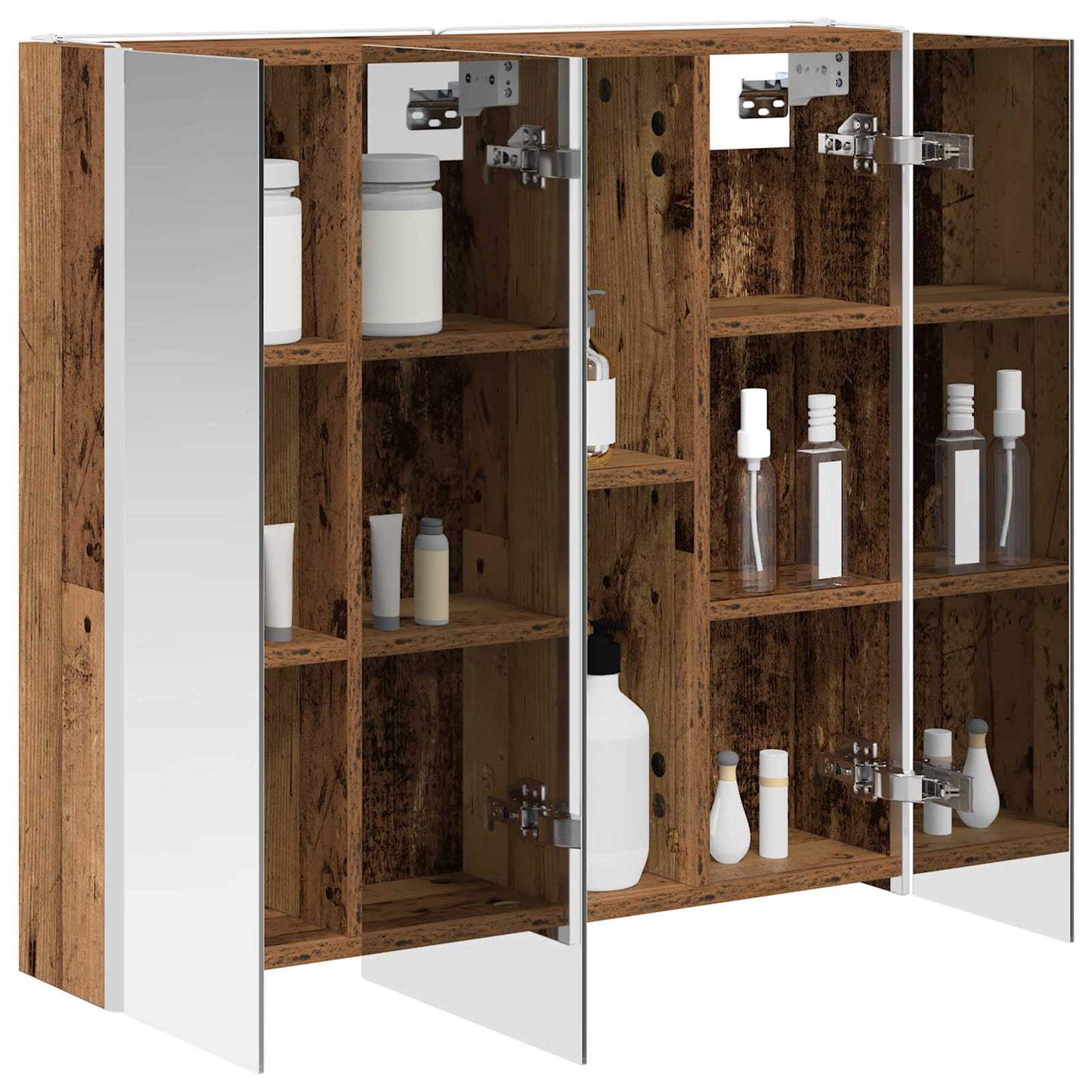 Badkamer spiegelkast Oudhout 73,5 x 15,5 x 70 cm Bewerkt hout is nu te koop bij PeponiXL, paradijselijk wonen!