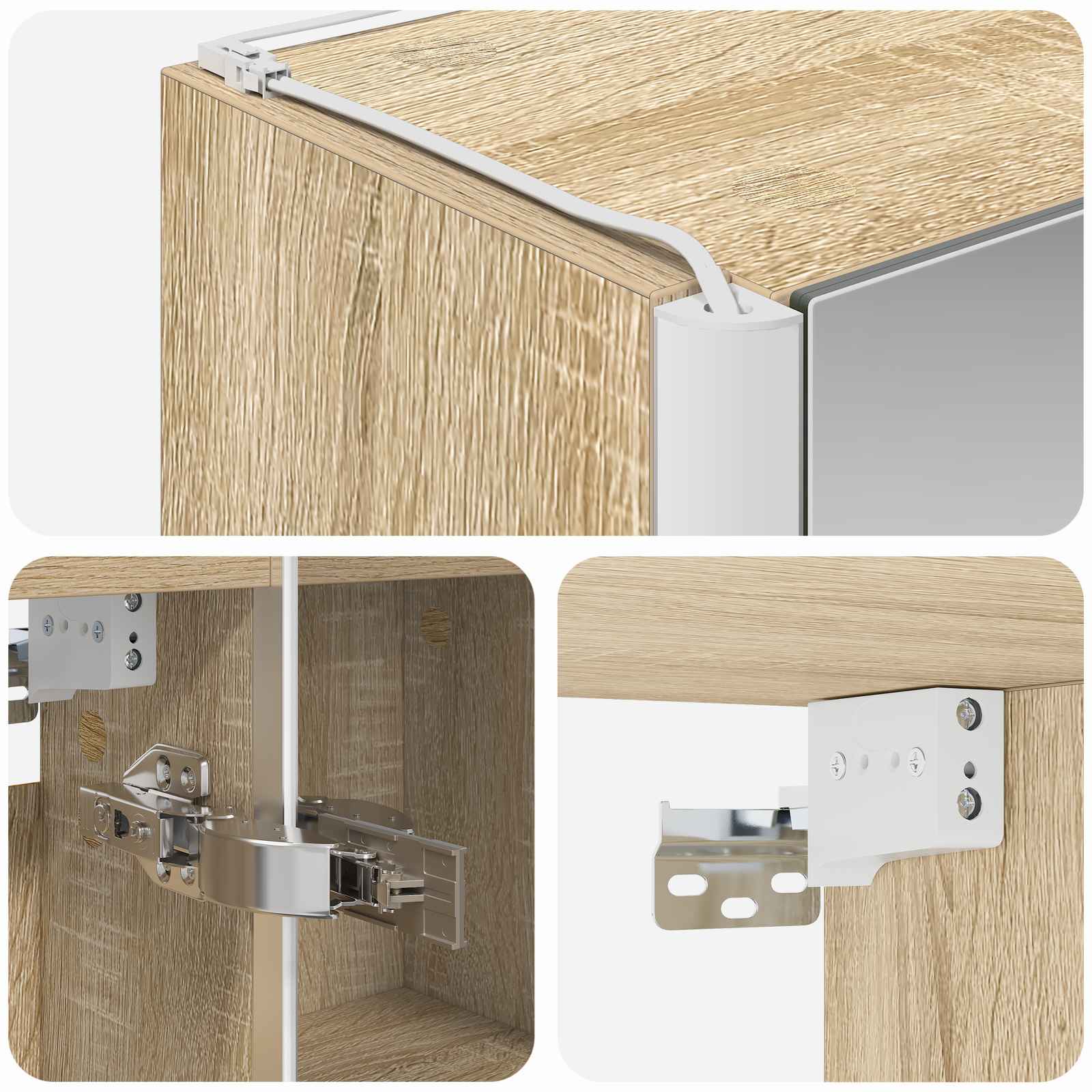 Badkamer spiegelkast Sonoma Eiken 83,5 x 15,5 x 70 cm is nu te koop bij PeponiXL, paradijselijk wonen!