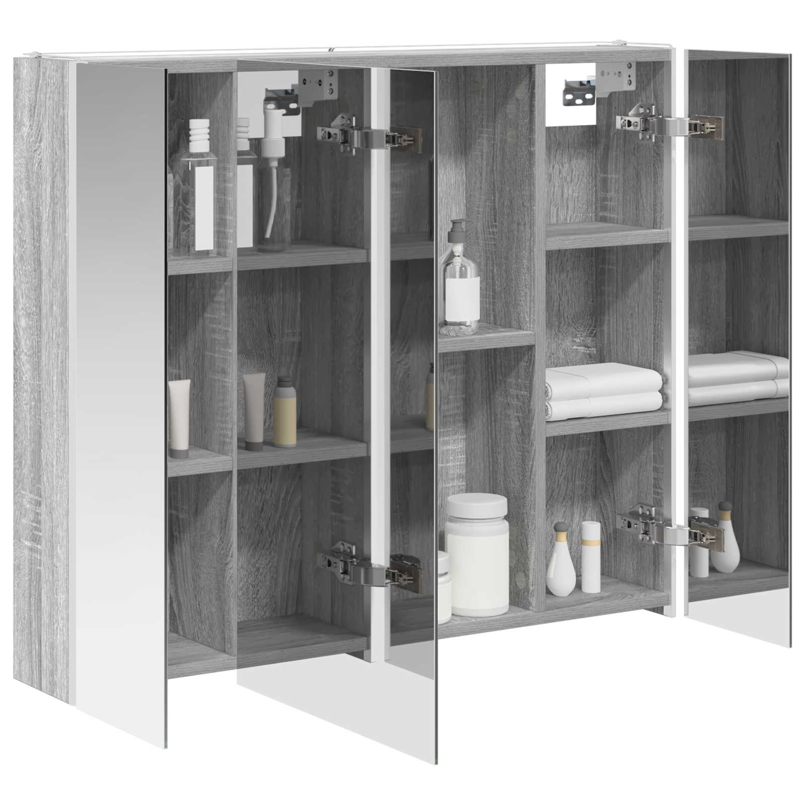 Badkamer spiegelkast Grijs Sonoma 83,5 x 15,5 x 70 cm is nu te koop bij PeponiXL, paradijselijk wonen!