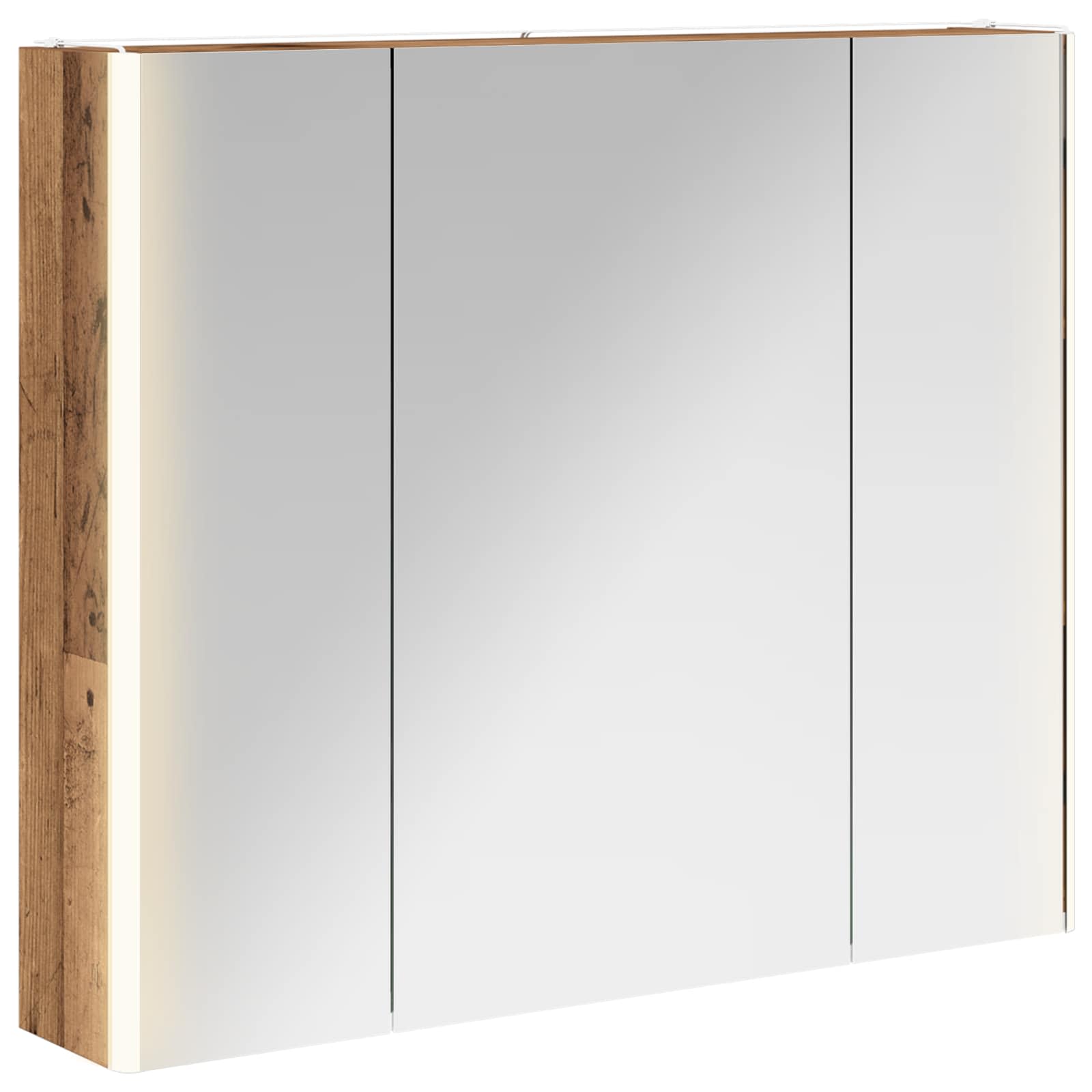 Badkamer spiegelkast Oudhout 83,5 x 15,5 x 70 cm Bewerkt hout is nu te koop bij PeponiXL, paradijselijk wonen!