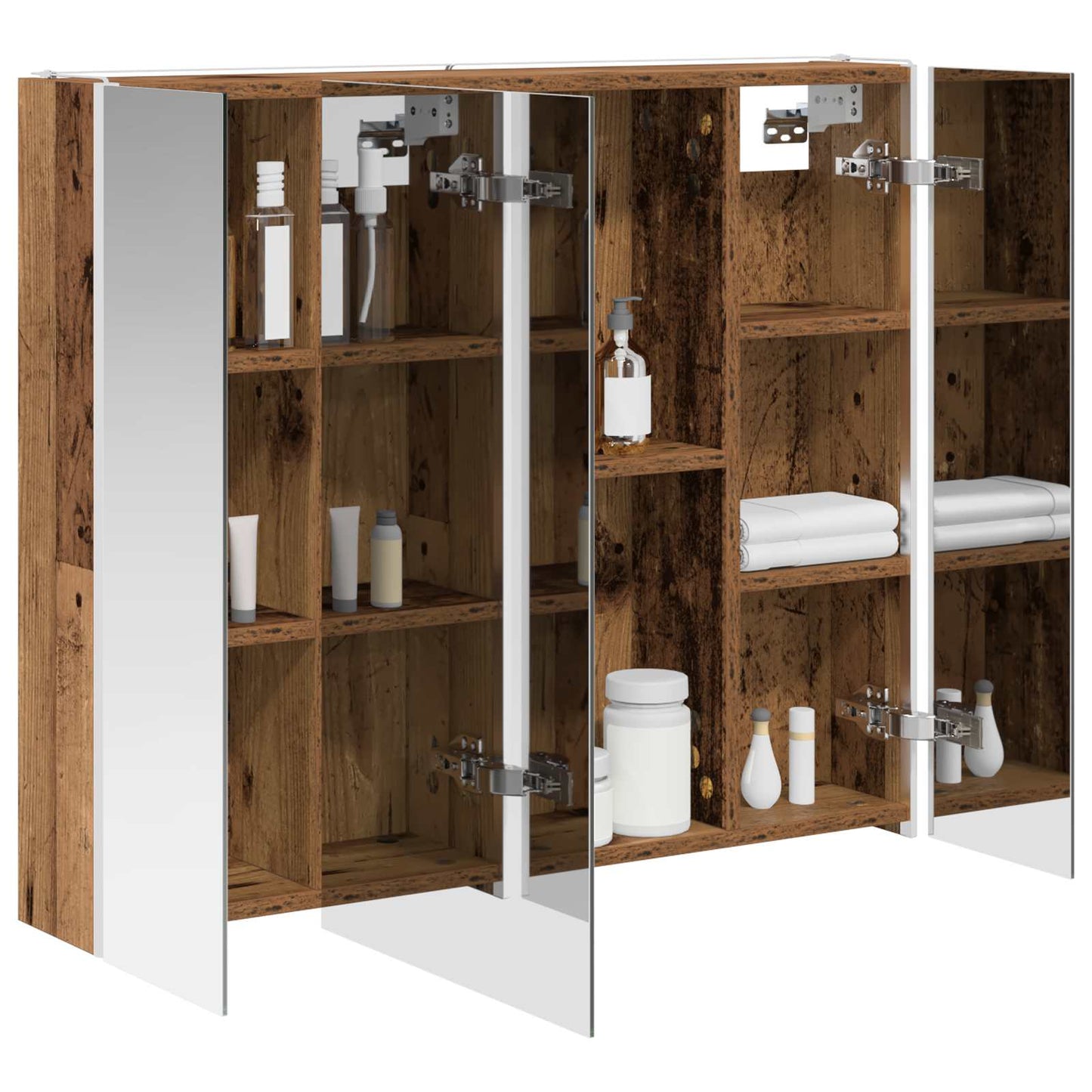 Badkamer spiegelkast Oudhout 83,5 x 15,5 x 70 cm Bewerkt hout is nu te koop bij PeponiXL, paradijselijk wonen!
