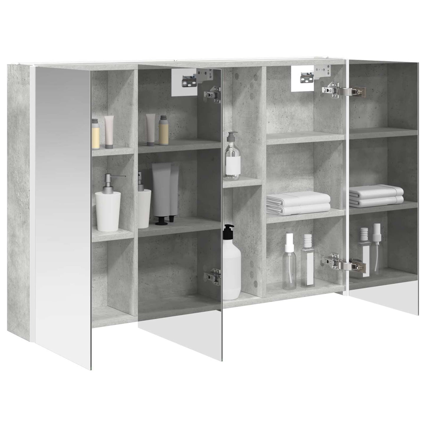 Badkamer spiegelkast Beton Grijs 103,5 x 15,5 x 70 cm is nu te koop bij PeponiXL, paradijselijk wonen!