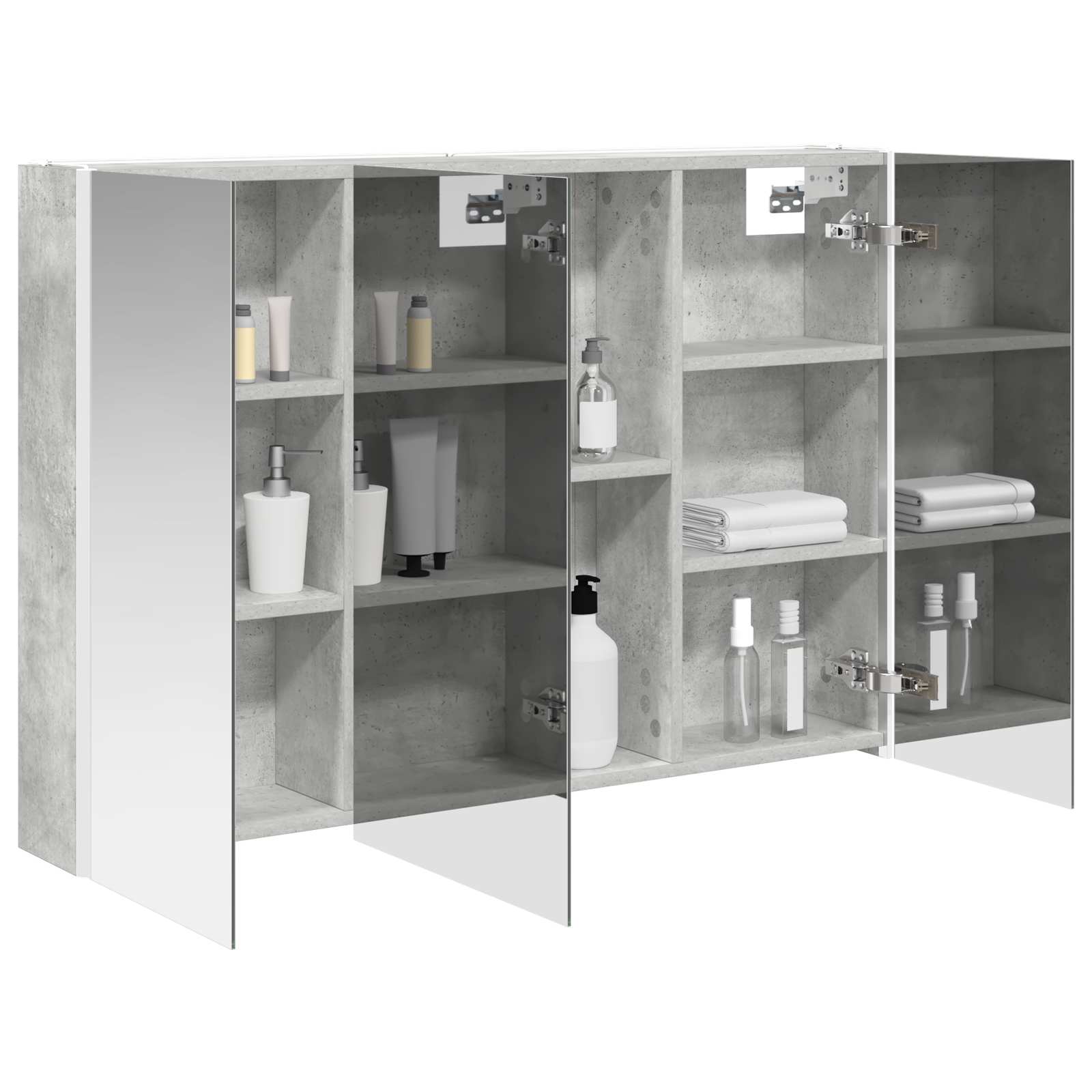 Badkamer spiegelkast Beton Grijs 103,5 x 15,5 x 70 cm is nu te koop bij PeponiXL, paradijselijk wonen!