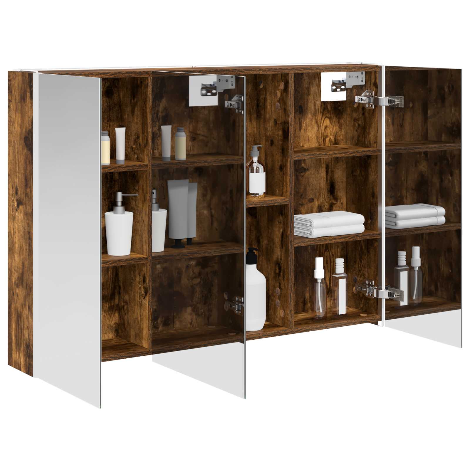 Badkamer spiegelkast Gerookt eiken 103,5 x 15,5 x 70 cm is nu te koop bij PeponiXL, paradijselijk wonen!