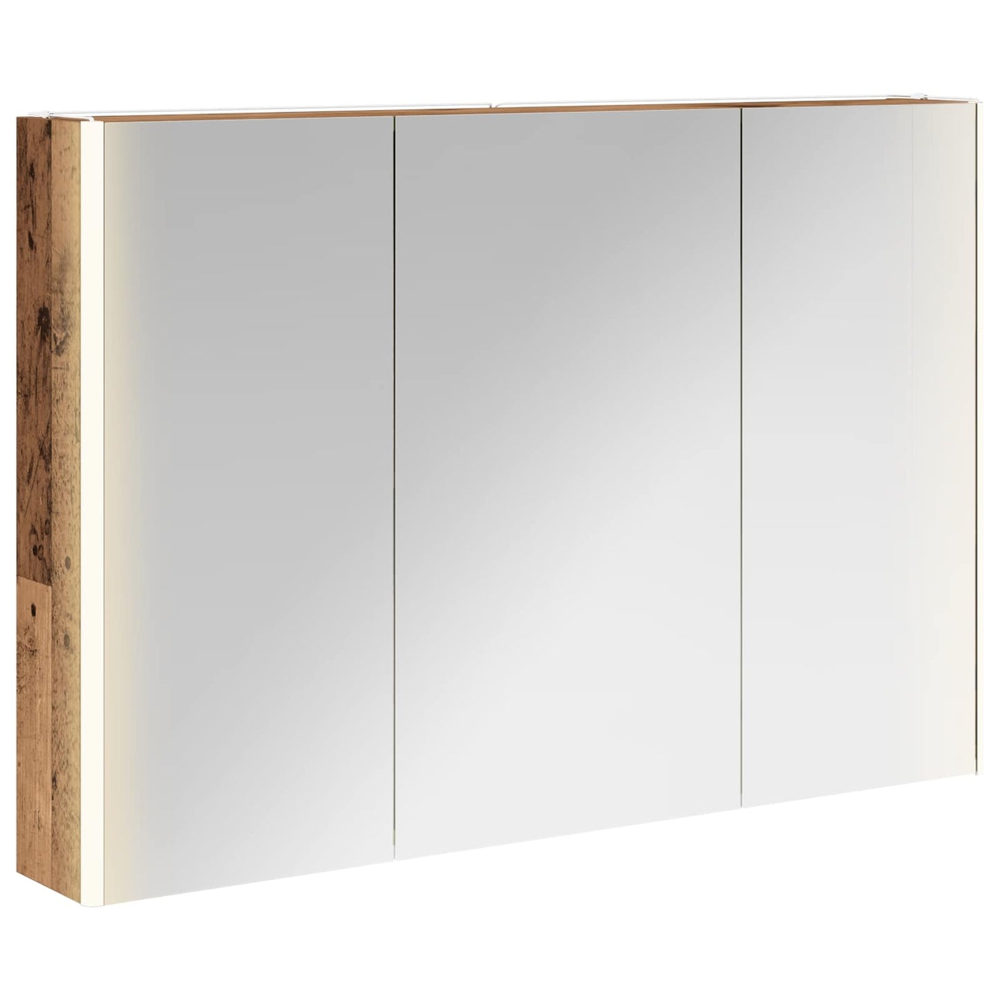 Badkamer spiegelkast Oudhout 103,5 x 15,5 x 70 cm Bewerkt hout is nu te koop bij PeponiXL, paradijselijk wonen!
