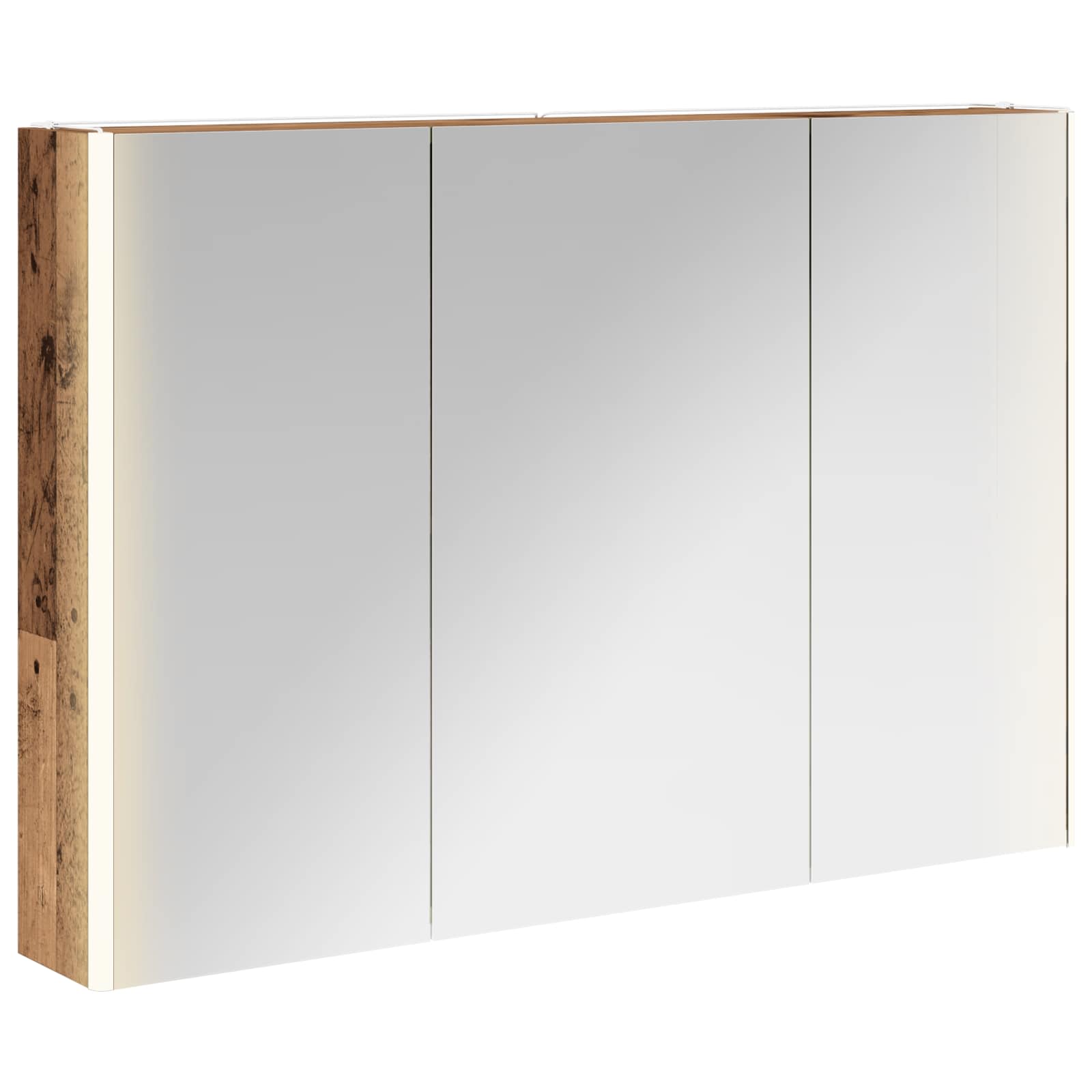 Badkamer spiegelkast Oudhout 103,5 x 15,5 x 70 cm Bewerkt hout is nu te koop bij PeponiXL, paradijselijk wonen!