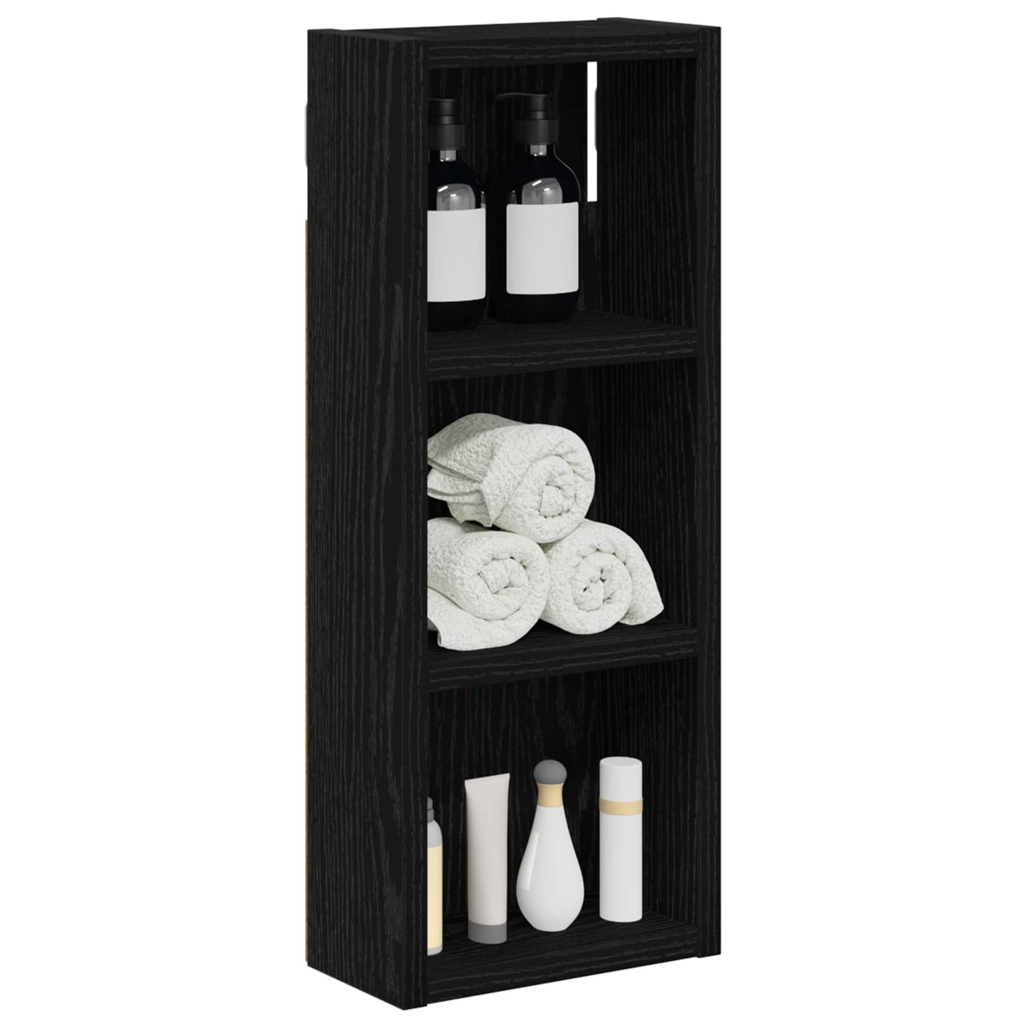 Badkamer wandkast Zwarte Eik 20 x 10 x 50 cm Geconstrueerd hout is nu te koop bij PeponiXL, paradijselijk wonen!