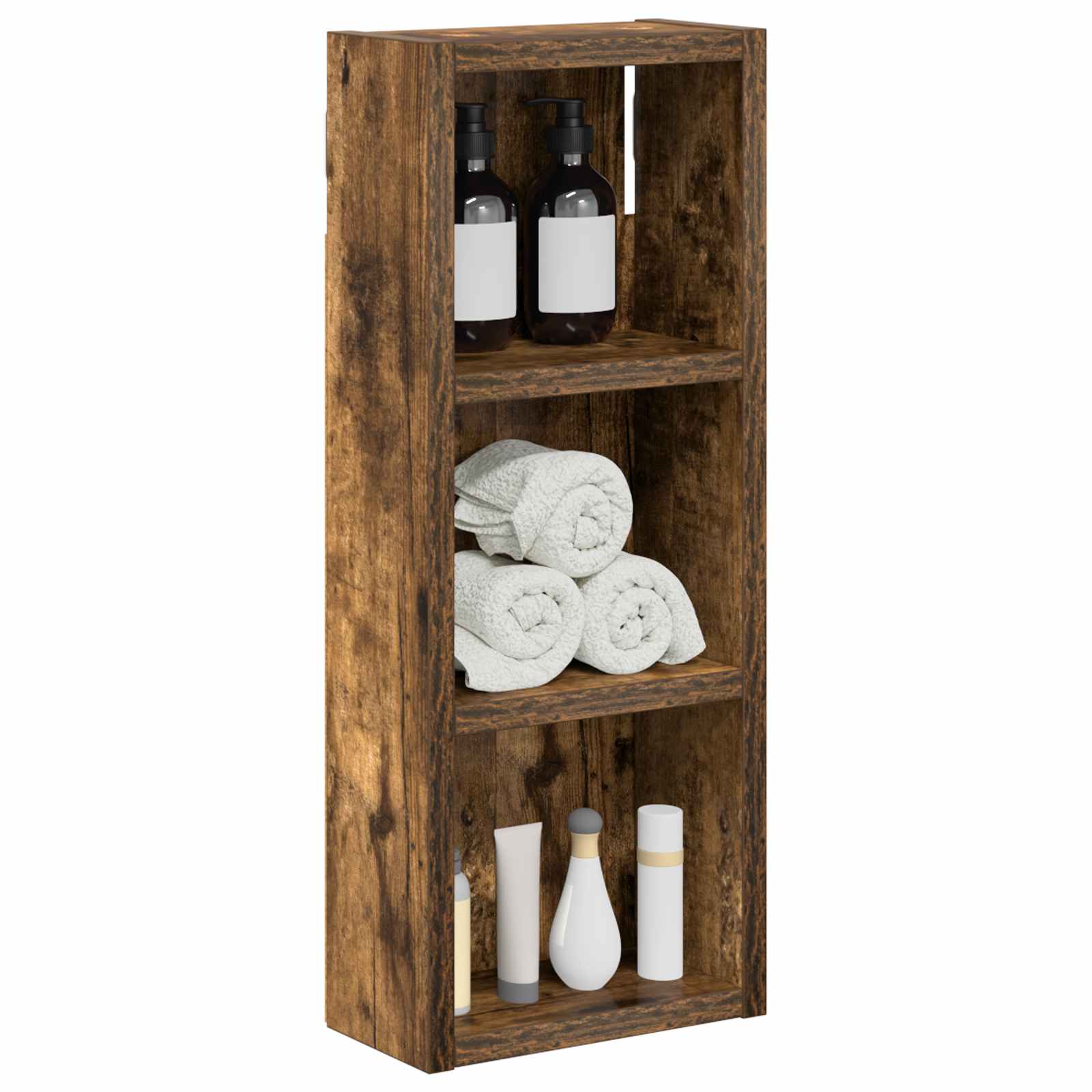 Badkamer wandkast met plank Gerookte Eik 20 x 10 x 50 cm is nu te koop bij PeponiXL, paradijselijk wonen!