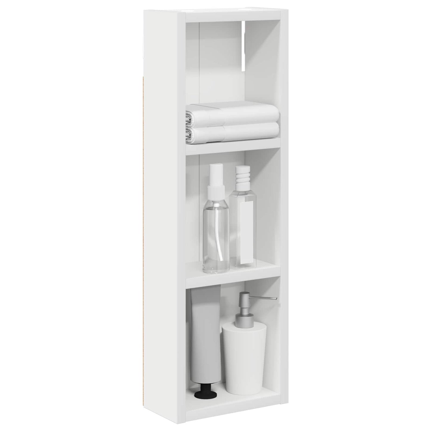 Badkamer wandkast Wit 20 x 10 x 60,5 cm Geconstrueerd hout is nu te koop bij PeponiXL, paradijselijk wonen!