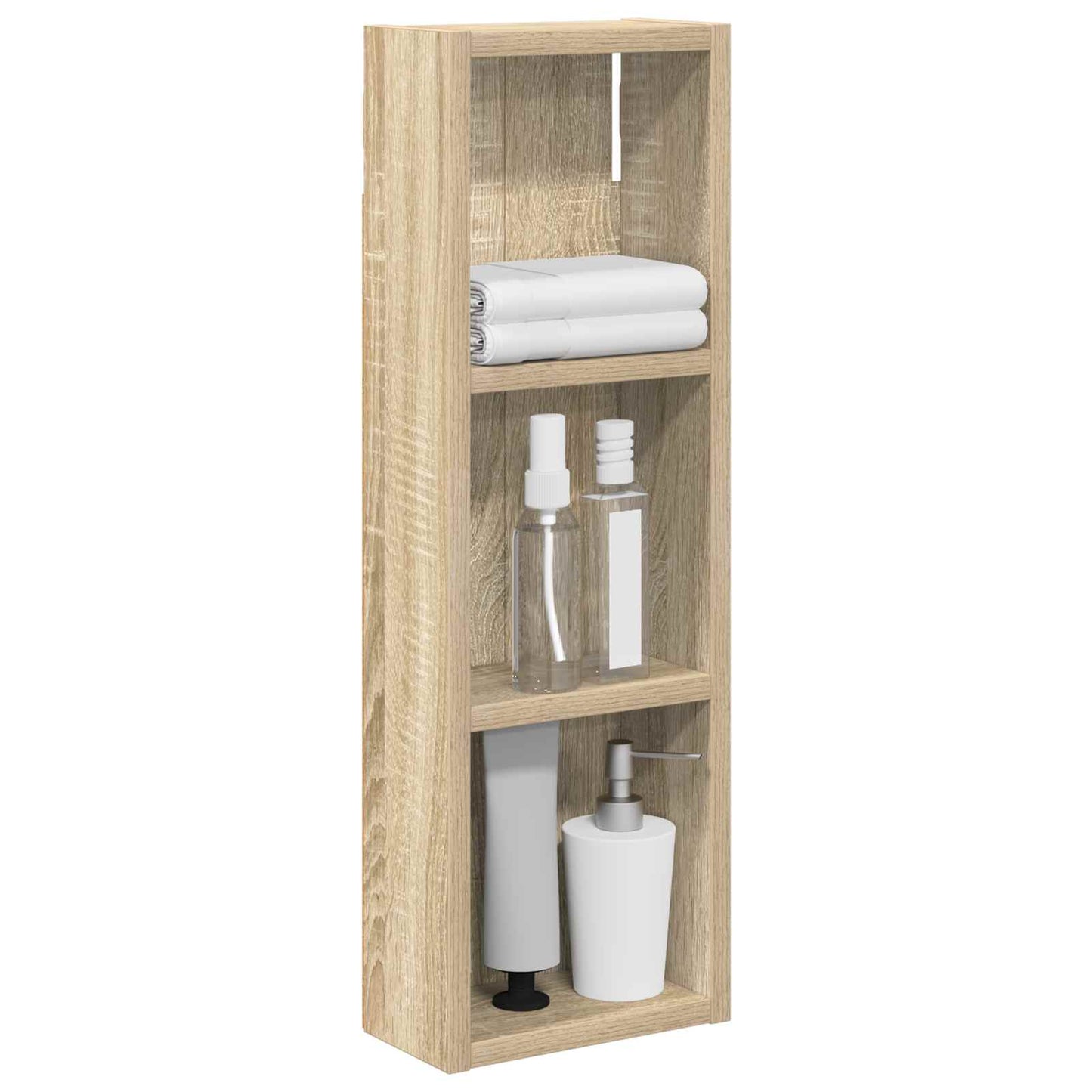 Badkamer wandkast met plank Sonoma Eiken 20 x 10 x 60,5 cm is nu te koop bij PeponiXL, paradijselijk wonen!
