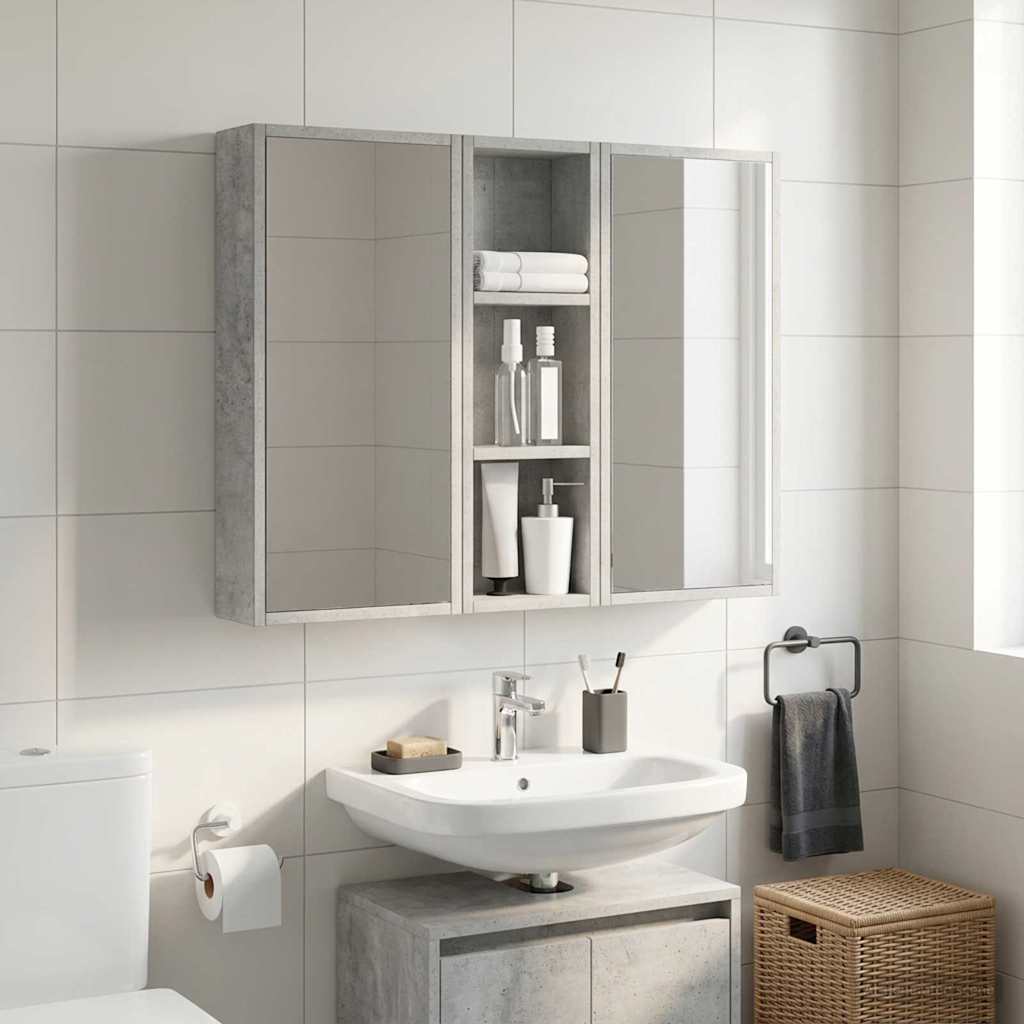 Badkamer wandkast met plank Beton Grijs 20 x 10 x 60,5 cm is nu te koop bij PeponiXL, paradijselijk wonen!