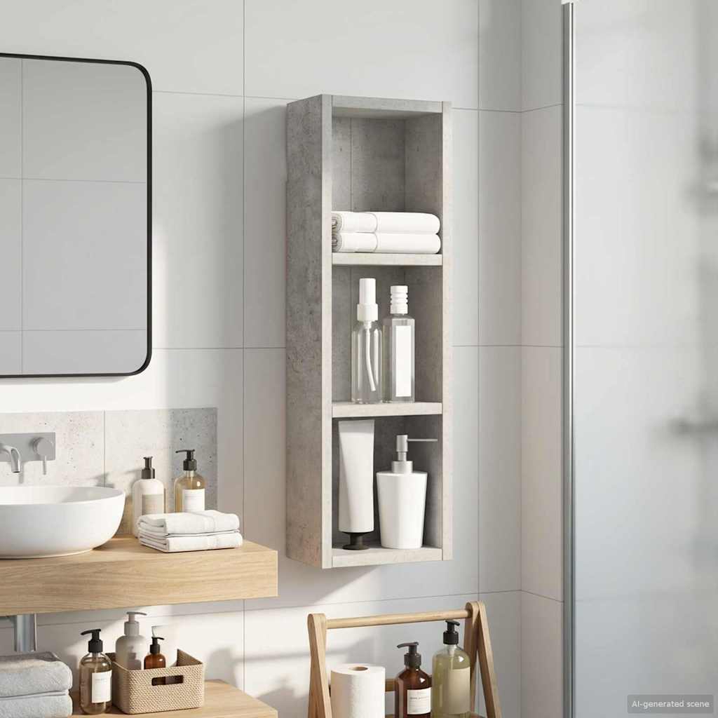Badkamer wandkast met plank Beton Grijs 20 x 10 x 60,5 cm is nu te koop bij PeponiXL, paradijselijk wonen!