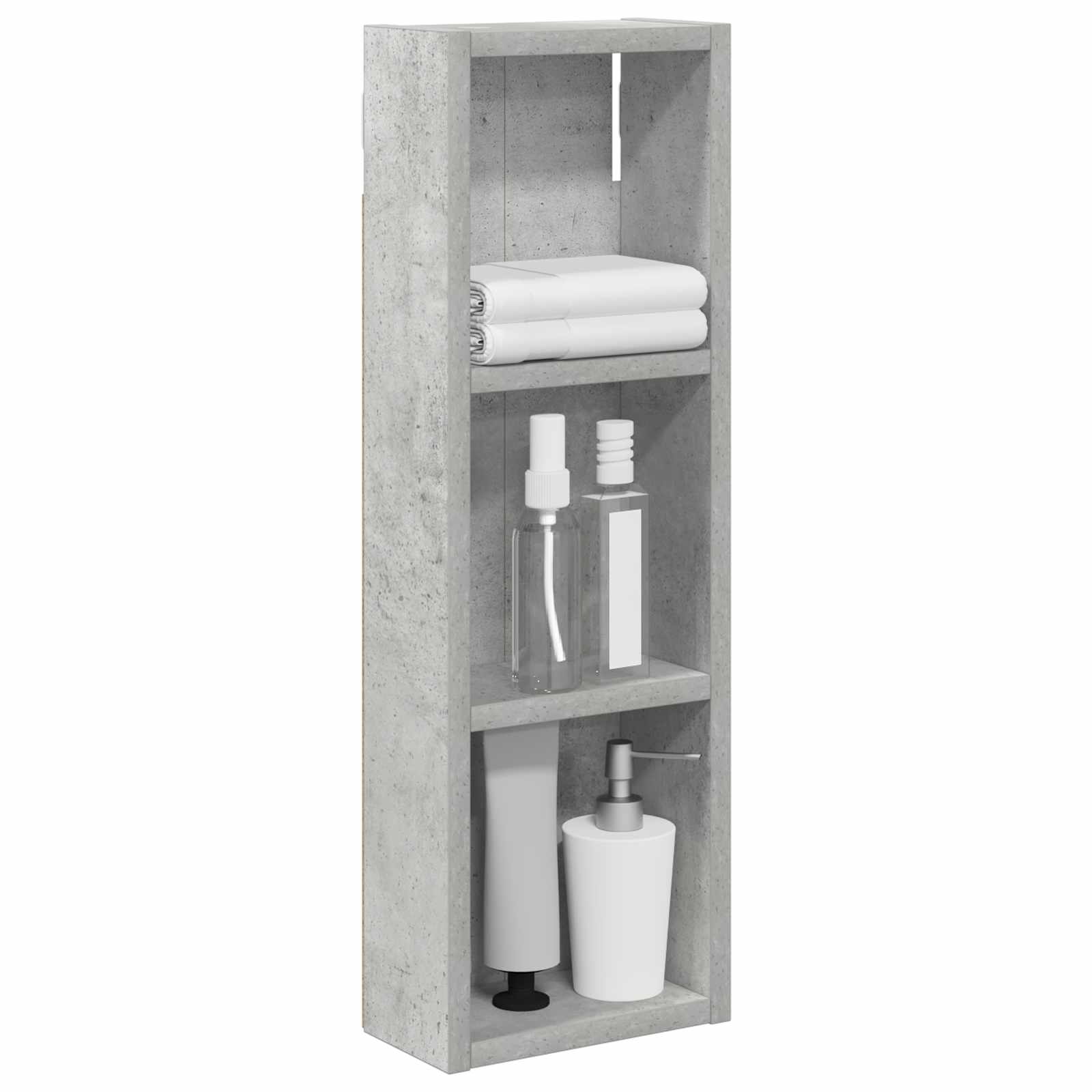 Badkamer wandkast met plank Beton Grijs 20 x 10 x 60,5 cm is nu te koop bij PeponiXL, paradijselijk wonen!