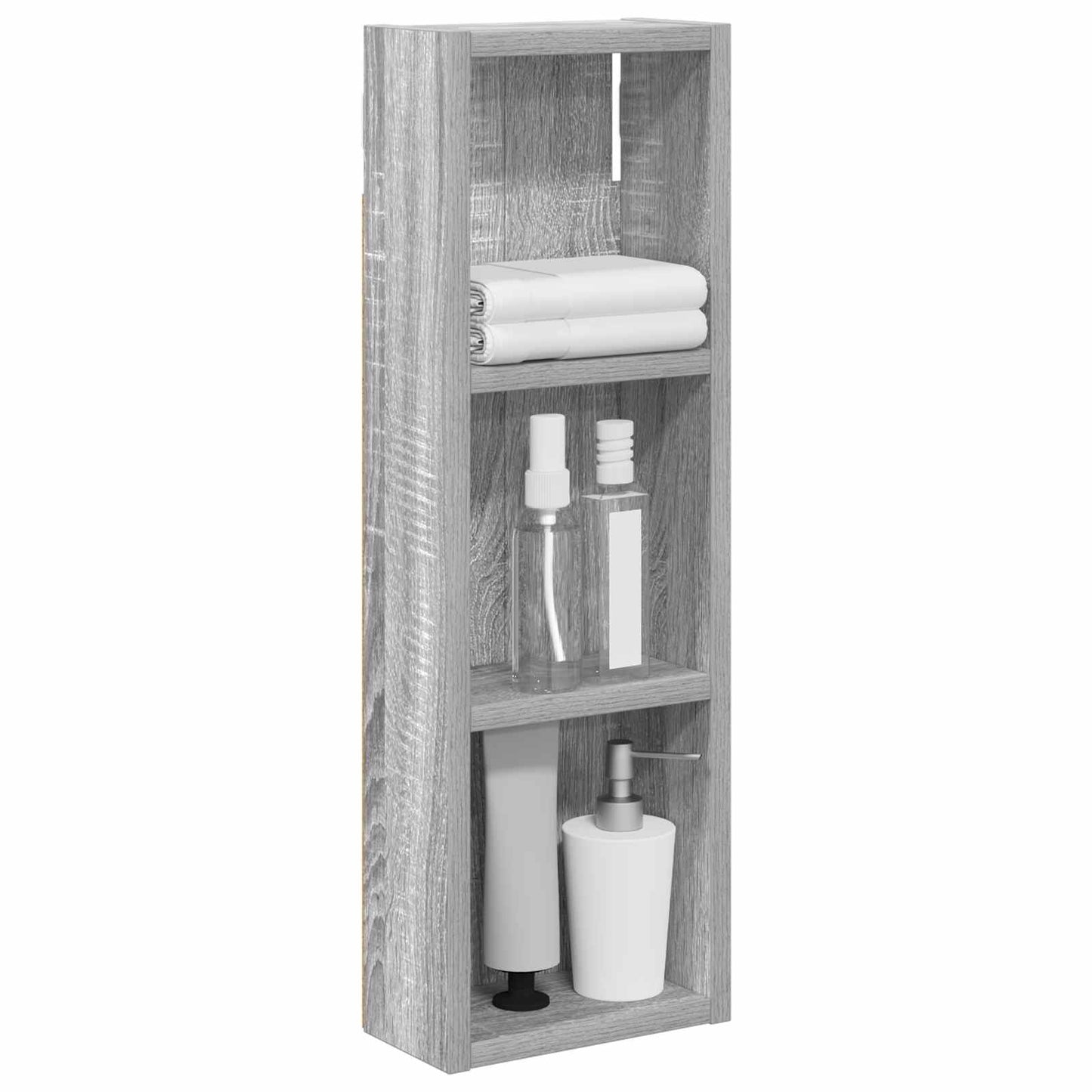 Badkamer wandkast met plank Grijze Sonoma 20 x 10 x 60,5 cm is nu te koop bij PeponiXL, paradijselijk wonen!