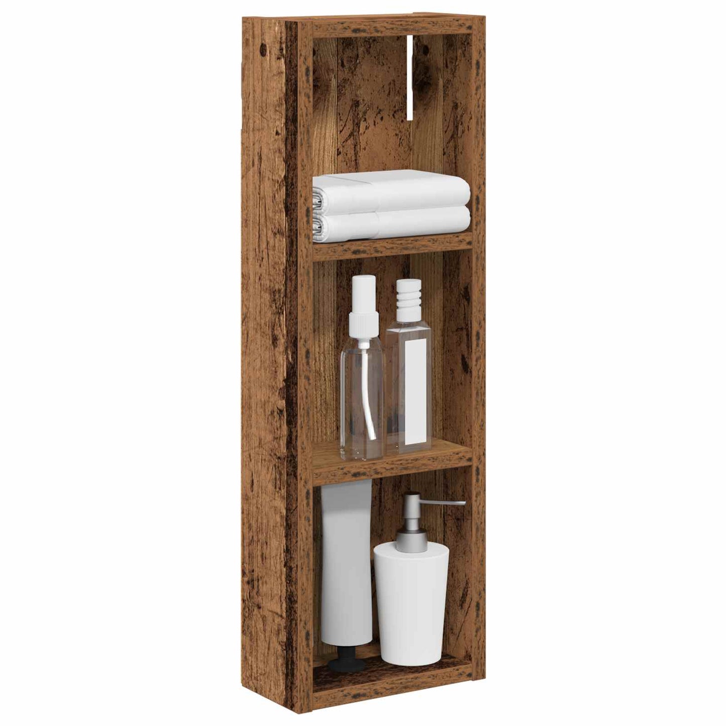 Badkamer wandkast Oudhout 20 x 10 x 60,5 cm Geconstrueerd hout is nu te koop bij PeponiXL, paradijselijk wonen!