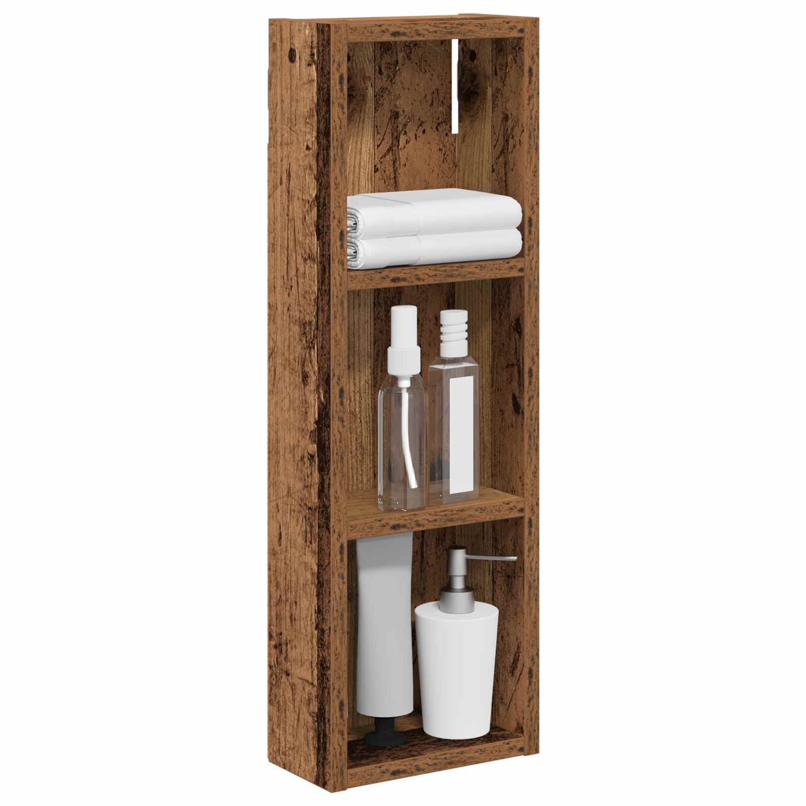 Badkamer wandkast Oudhout 20 x 10 x 60,5 cm Geconstrueerd hout is nu te koop bij PeponiXL, paradijselijk wonen!