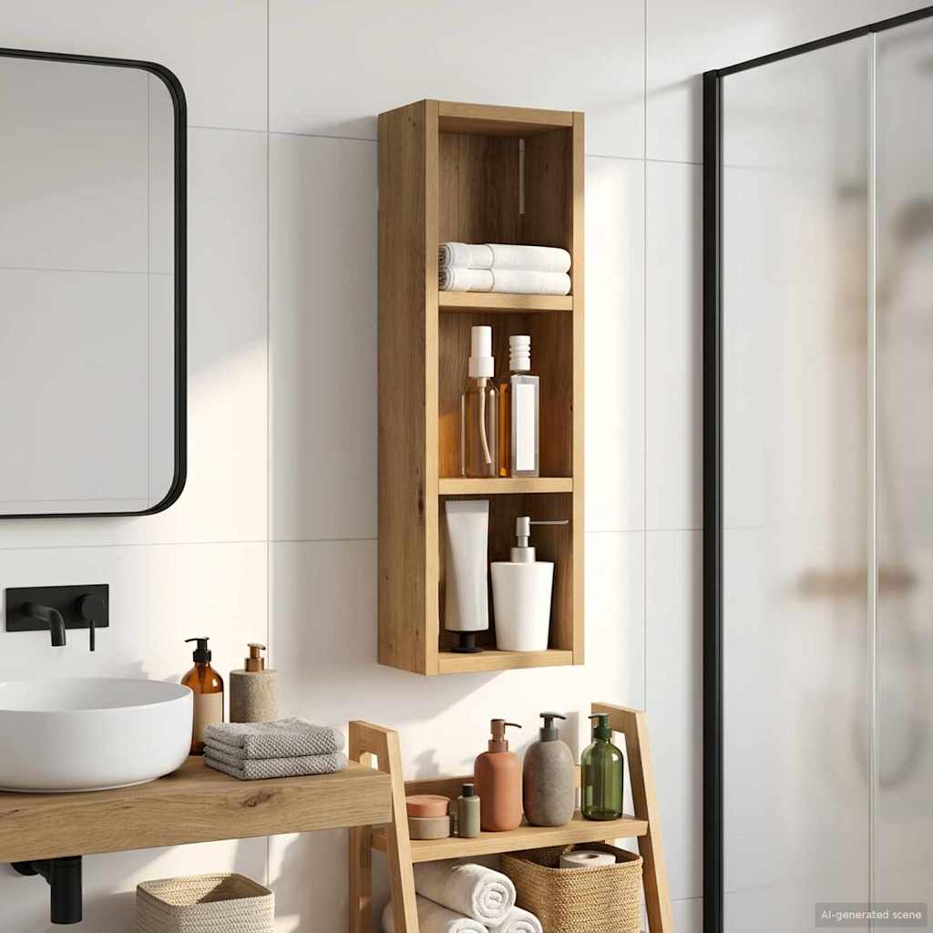 Badkamer wandkast Ambachtelijk eiken 20 x 10 x 60,5 cm is nu te koop bij PeponiXL, paradijselijk wonen!
