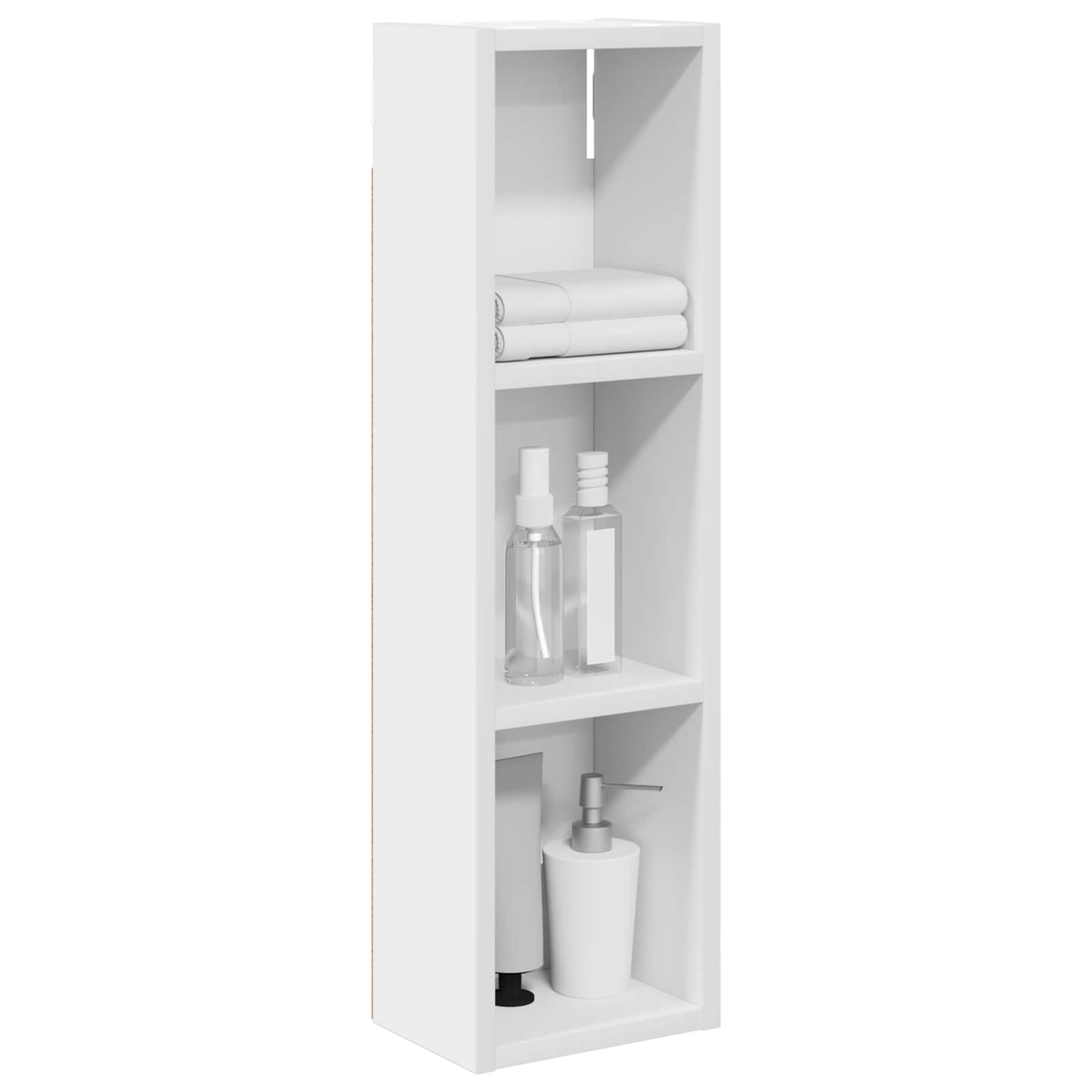 Badkamer wandkast Wit 20 x 14 x 70 cm Geconstrueerd hout is nu te koop bij PeponiXL, paradijselijk wonen!
