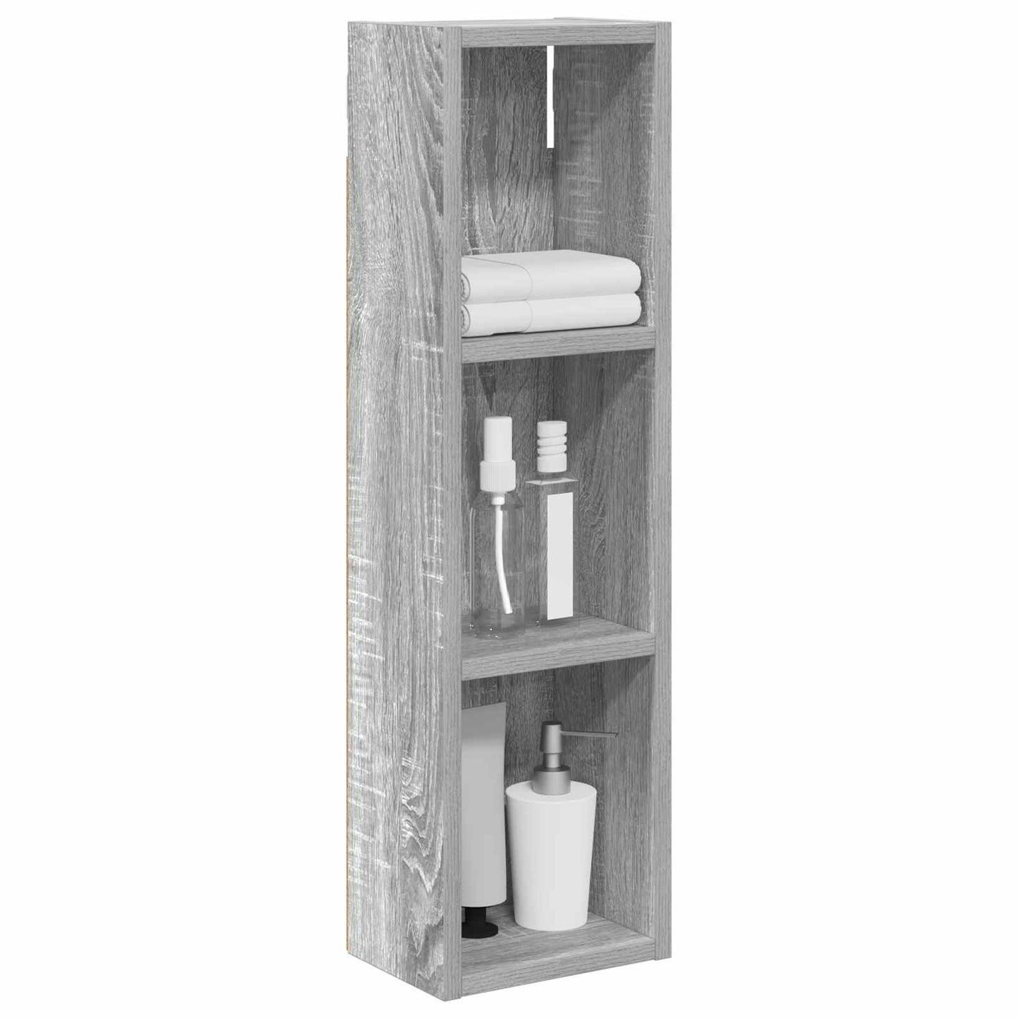Badkamer wandkast met plank Grijze Sonoma 20 x 14 x 70 cm is nu te koop bij PeponiXL, paradijselijk wonen!