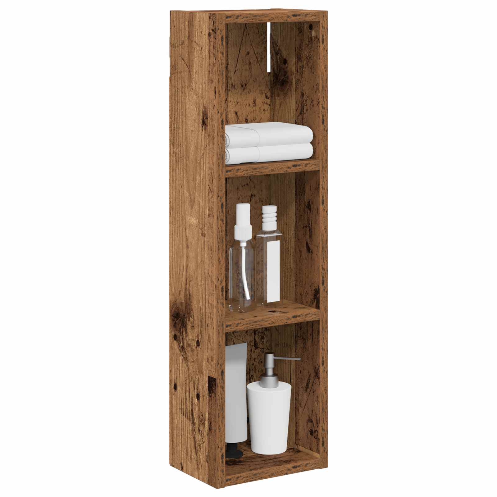 Badkamer wandkast Oudhout 20 x 14 x 70 cm Geconstrueerd hout is nu te koop bij PeponiXL, paradijselijk wonen!