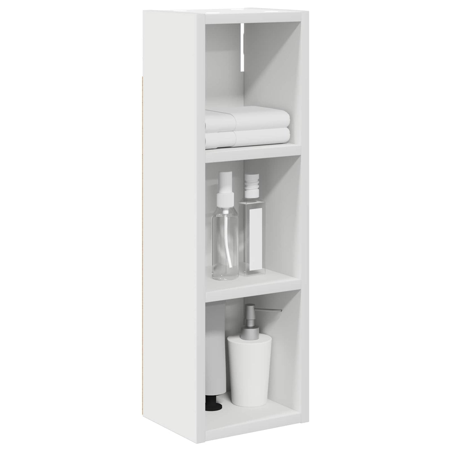 Badkamer wandkast Wit 20 x 16 x 62,5 cm Geconstrueerd hout is nu te koop bij PeponiXL, paradijselijk wonen!