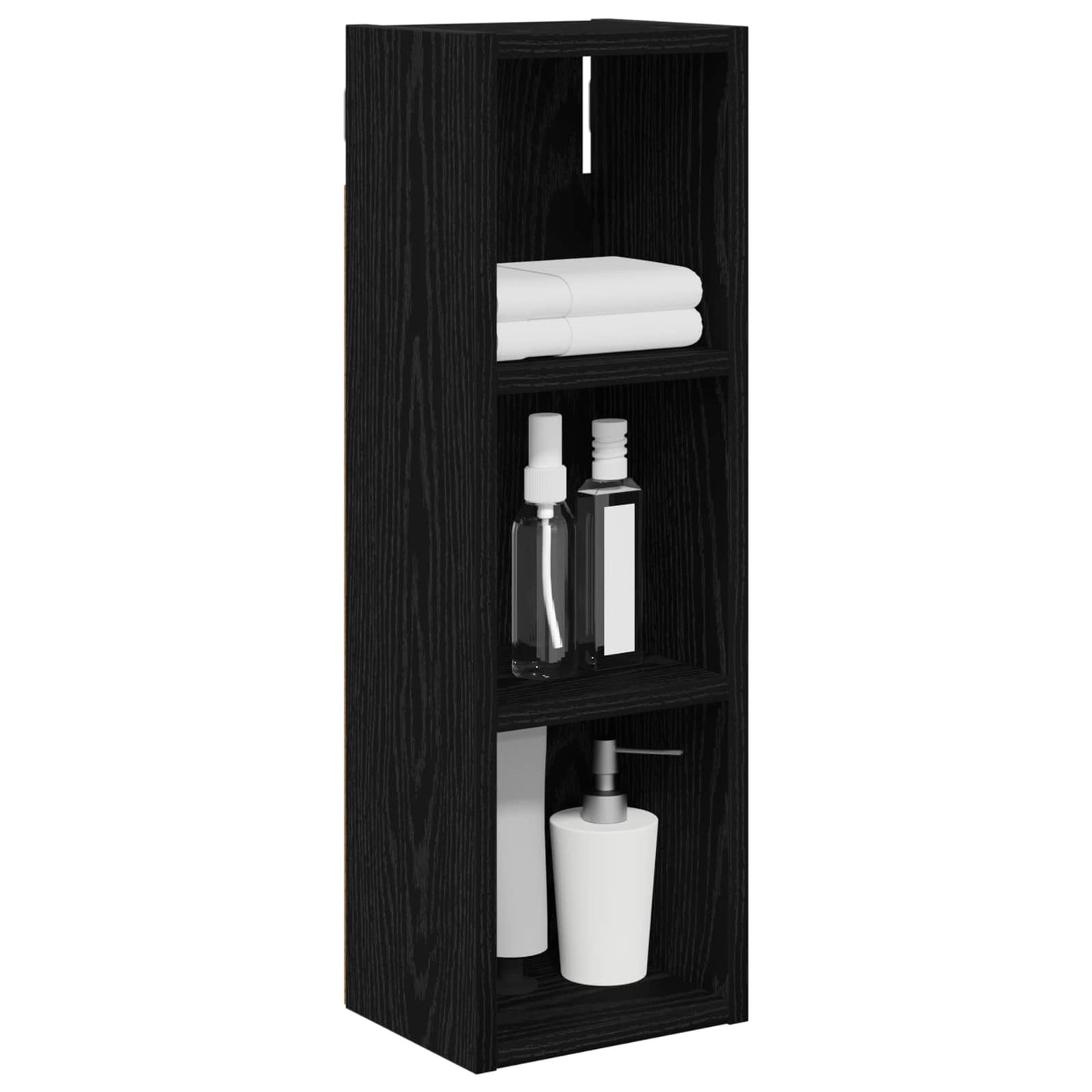 Badkamer wandkast met plank Zwarte Eik 20 x 16 x 62,5 cm is nu te koop bij PeponiXL, paradijselijk wonen!