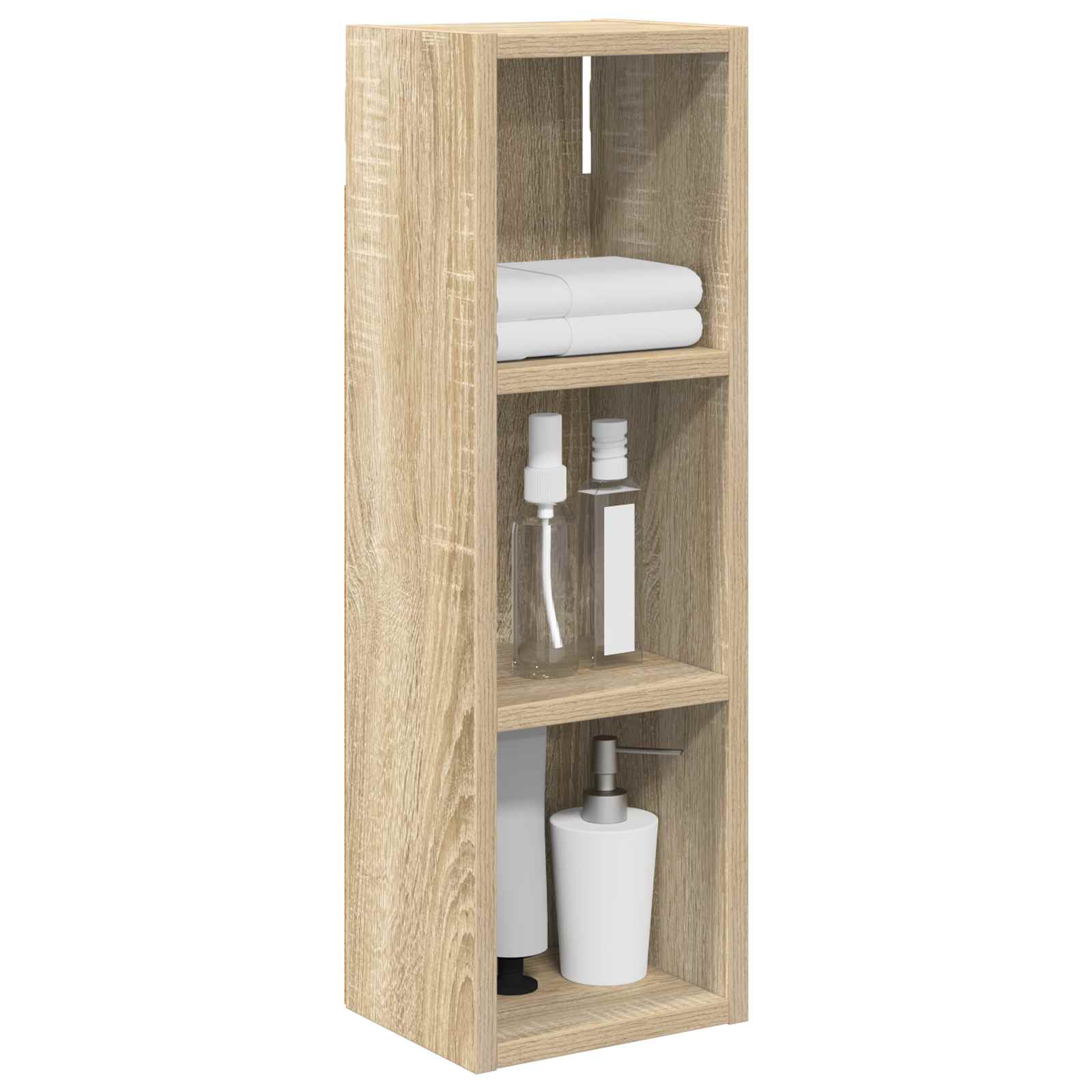 Badkamer wandkast met plank Sonoma Eiken 20 x 16 x 62,5 cm is nu te koop bij PeponiXL, paradijselijk wonen!