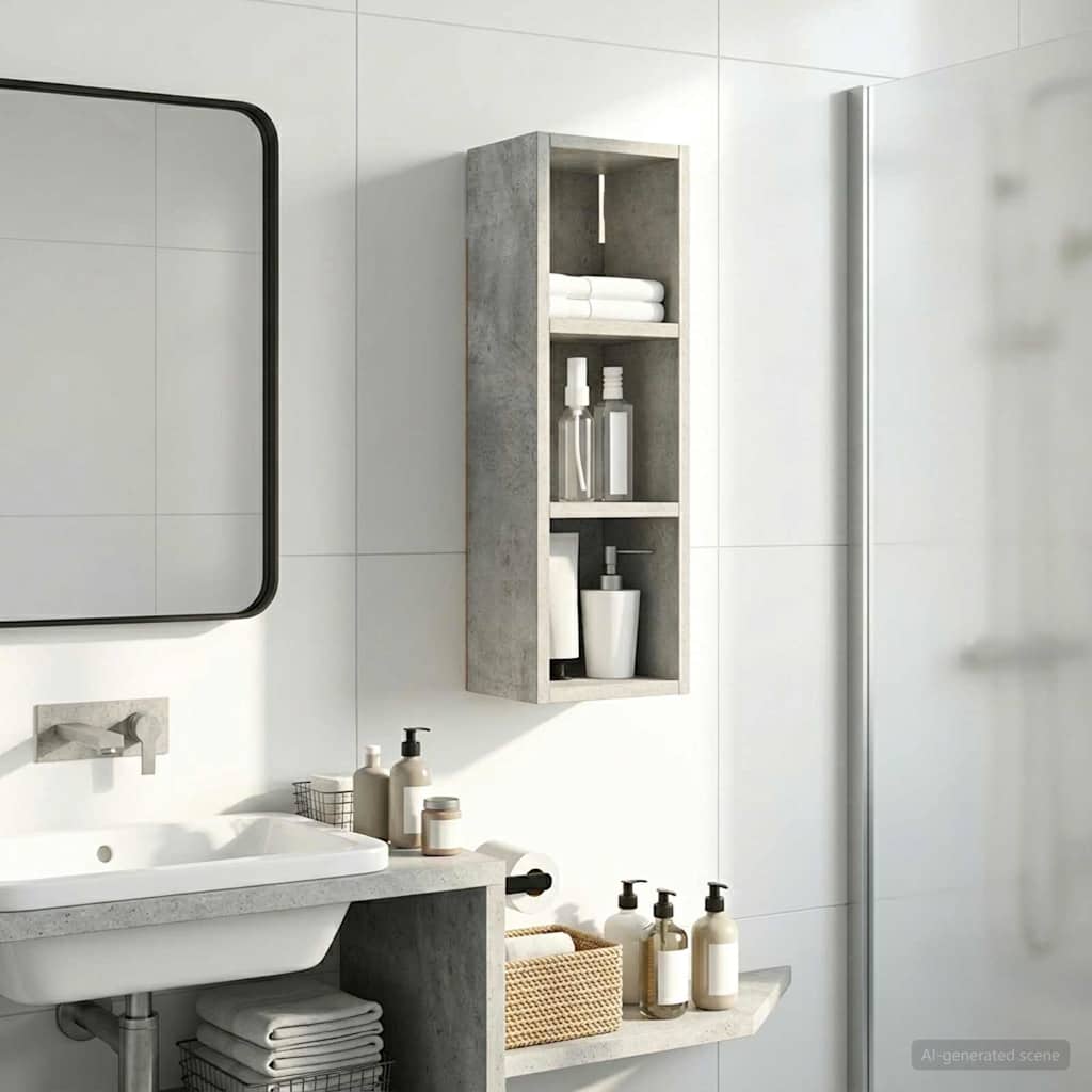Badkamer wandkast met plank Beton Grijs 20 x 16 x 62,5 cm is nu te koop bij PeponiXL, paradijselijk wonen!