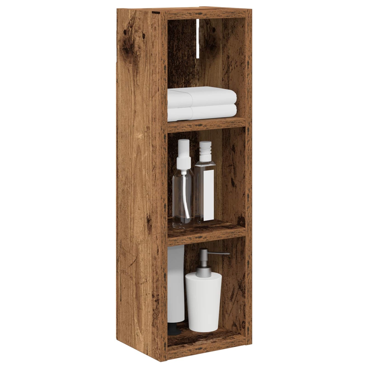 Badkamer wandkast Oudhout 20 x 16 x 62,5 cm Geconstrueerd hout is nu te koop bij PeponiXL, paradijselijk wonen!