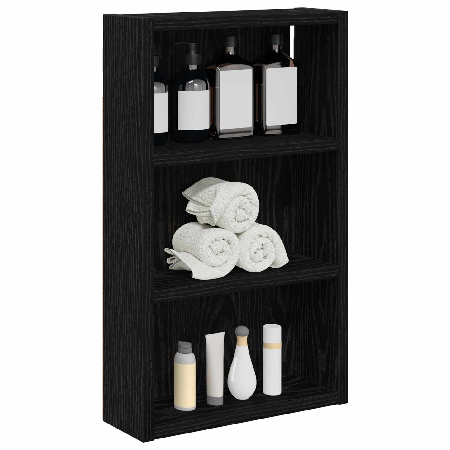 Badkamer wandkast Zwarte Eik 30 x 10 x 50 cm Geconstrueerd hout is nu te koop bij PeponiXL, paradijselijk wonen!