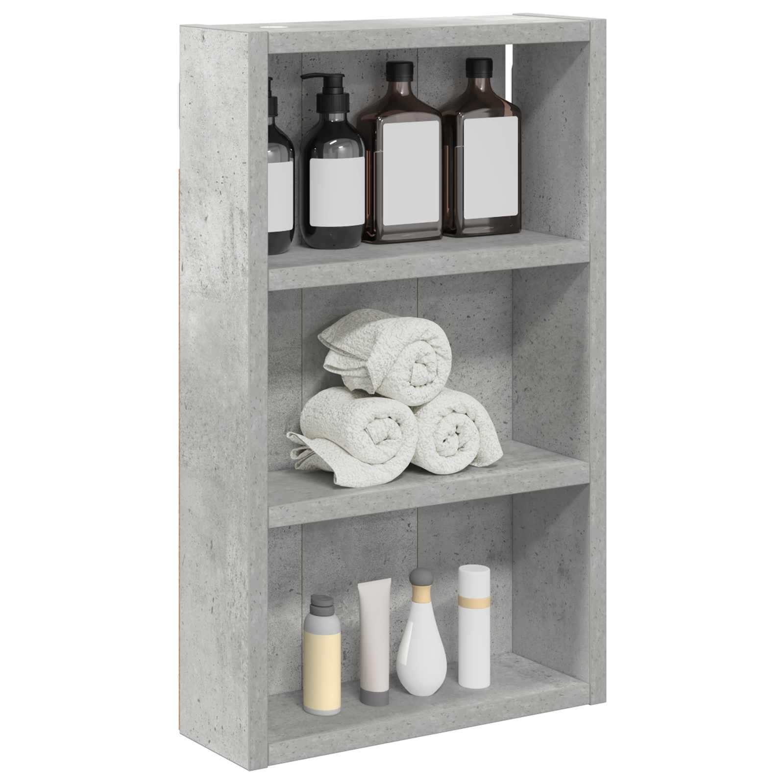 Badkamer wandkast met plank Beton Grijs 30 x 10 x 50 cm is nu te koop bij PeponiXL, paradijselijk wonen!