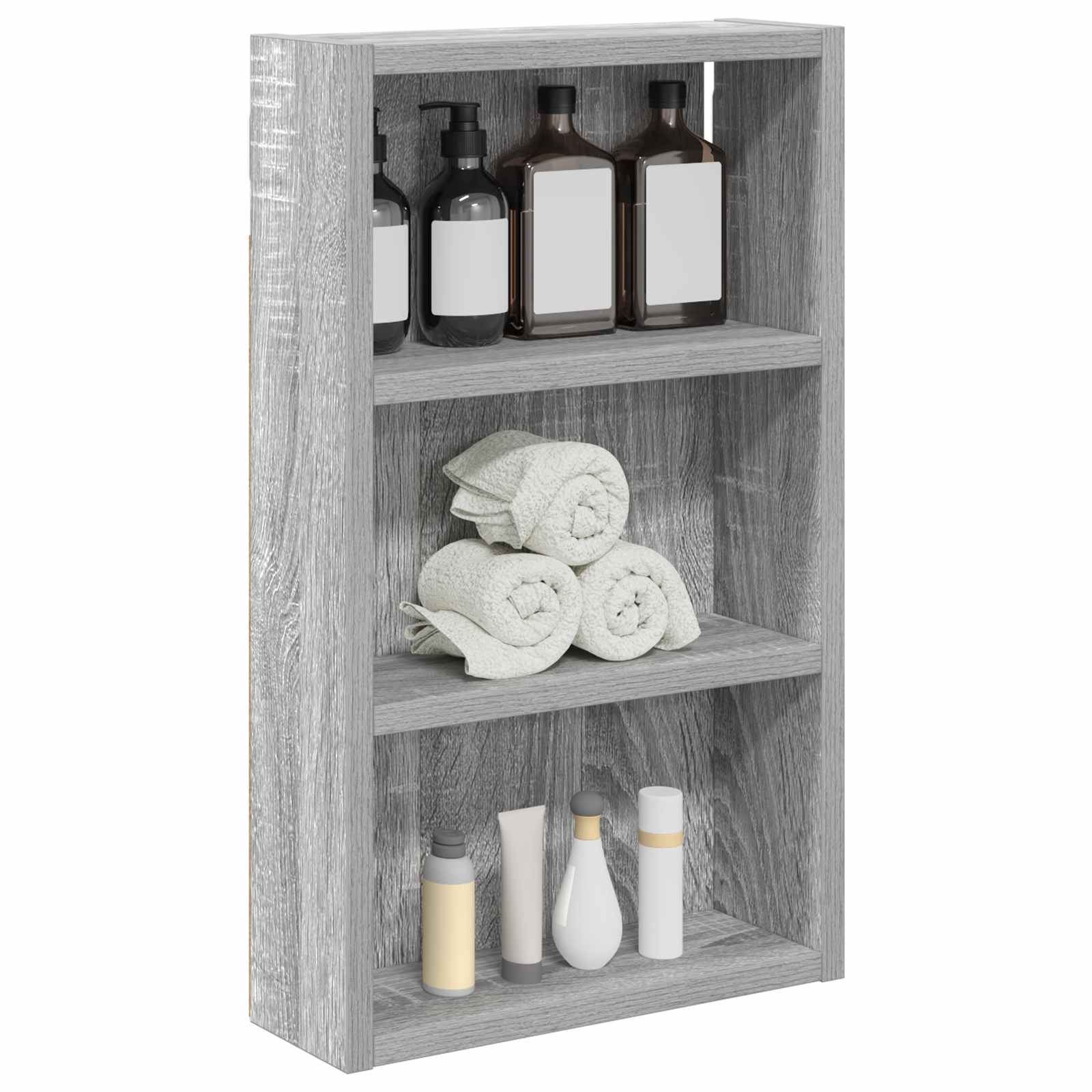 Badkamer wandkast met plank Grijze Sonoma 30 x 10 x 50 cm is nu te koop bij PeponiXL, paradijselijk wonen!