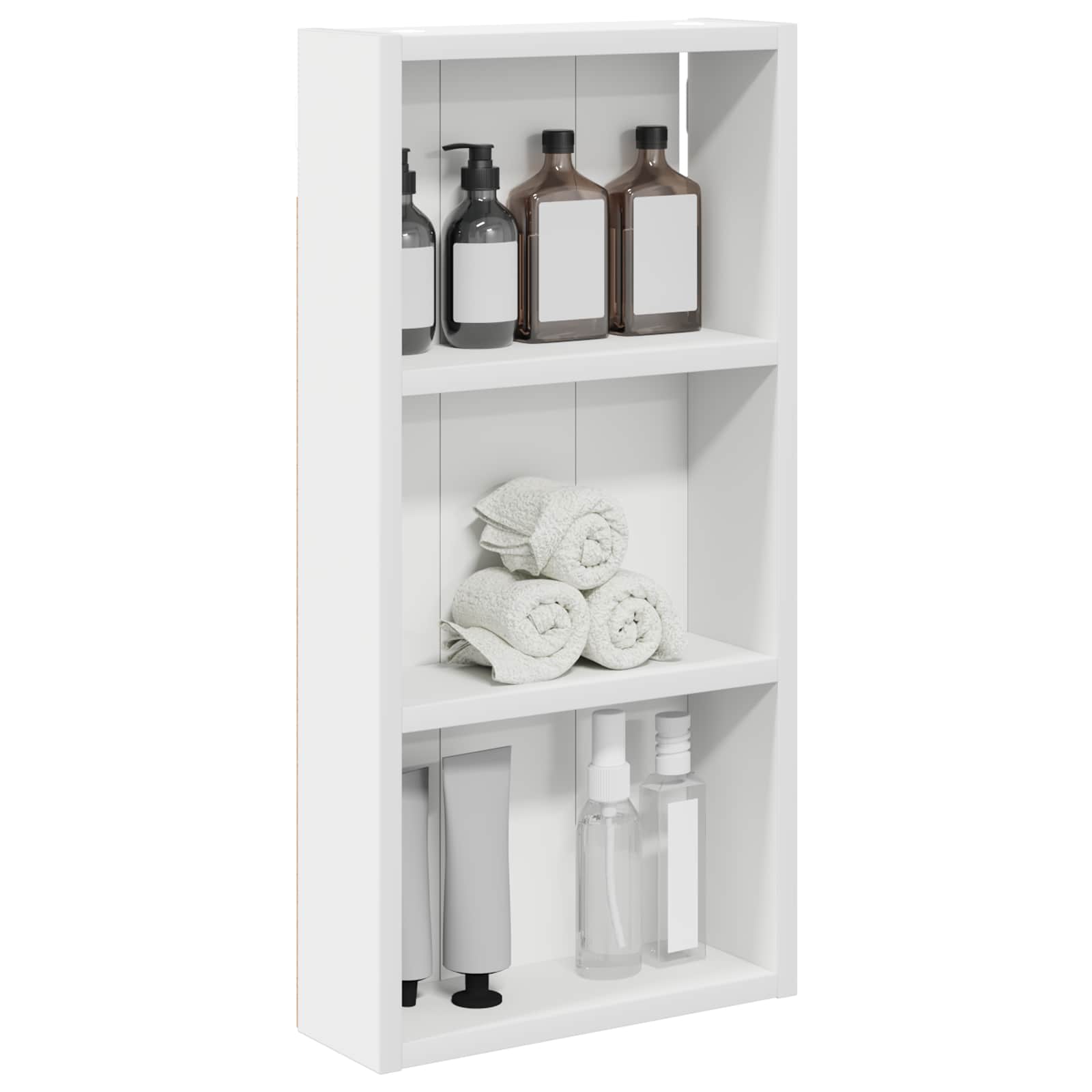 Badkamer wandkast Wit 30 x 10 x 60,5 cm Geconstrueerd hout is nu te koop bij PeponiXL, paradijselijk wonen!