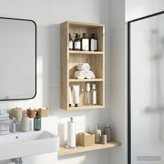 Badkamer wandkast met plank Sonoma Eiken 30 x 10 x 60,5 cm is nu te koop bij PeponiXL, paradijselijk wonen!