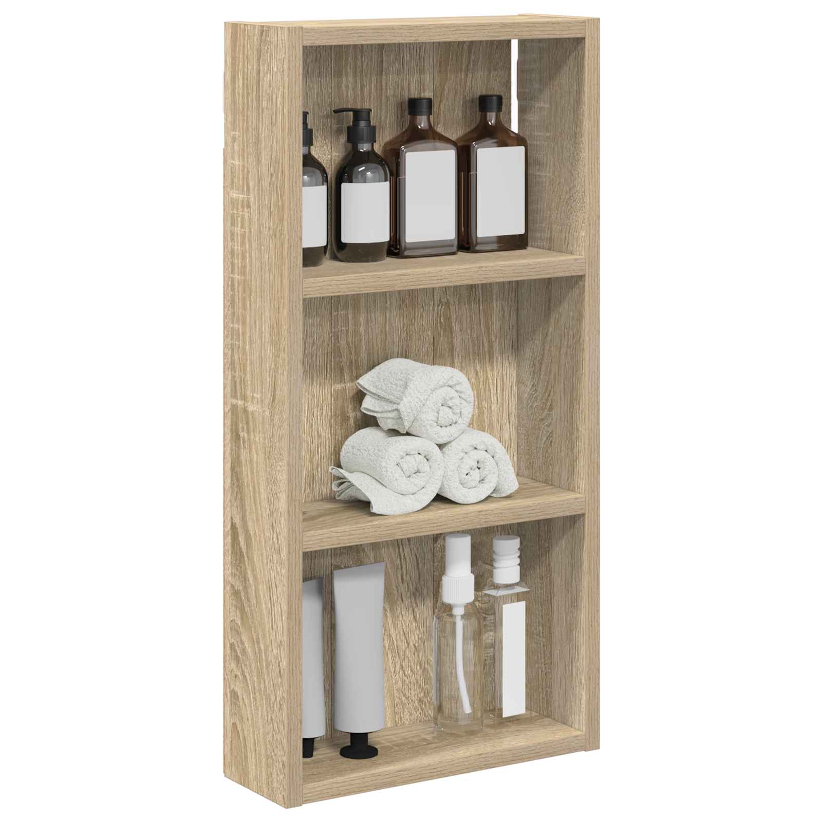 Badkamer wandkast met plank Sonoma Eiken 30 x 10 x 60,5 cm is nu te koop bij PeponiXL, paradijselijk wonen!