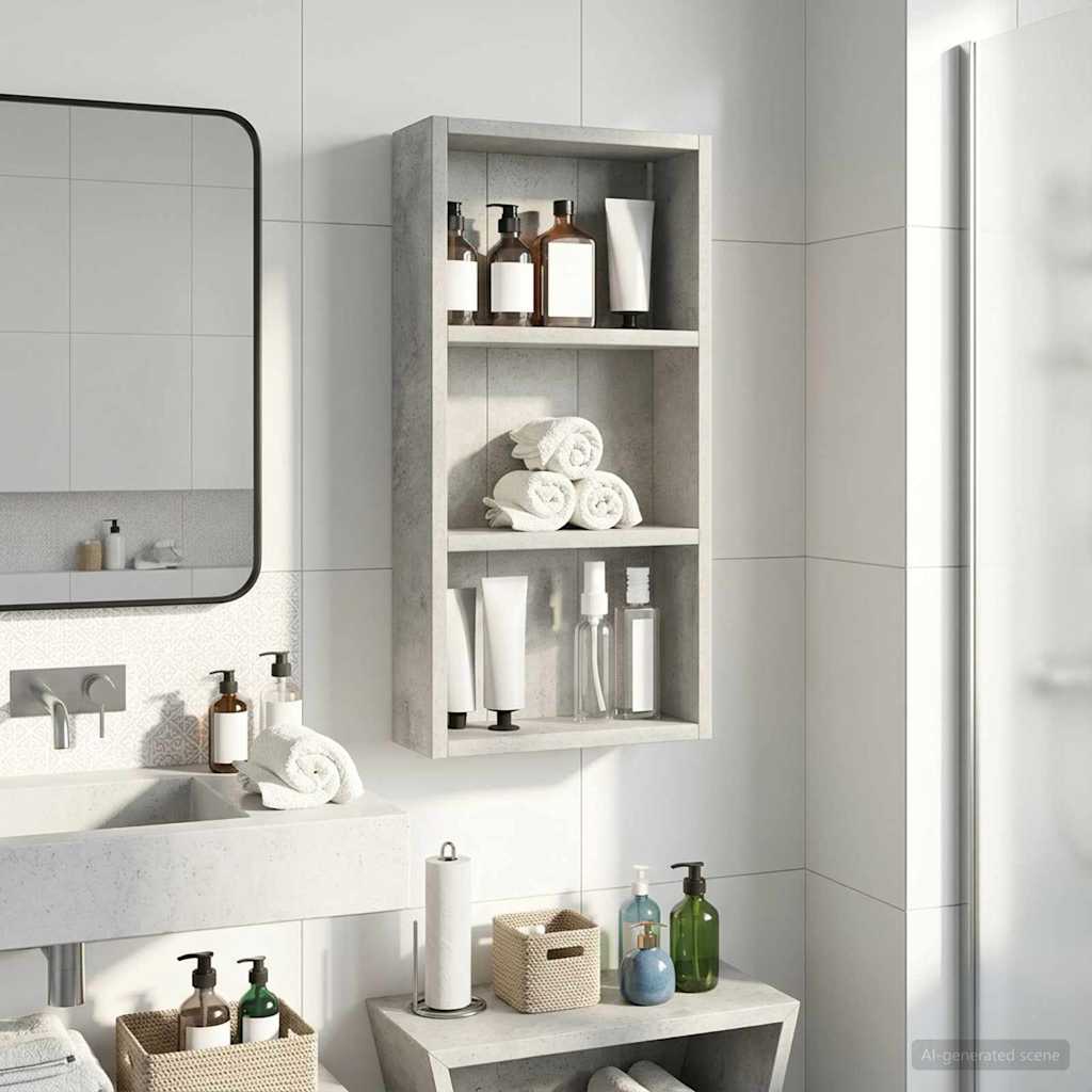 Badkamer wandkast met plank Beton Grijs 30 x 10 x 60,5 cm is nu te koop bij PeponiXL, paradijselijk wonen!