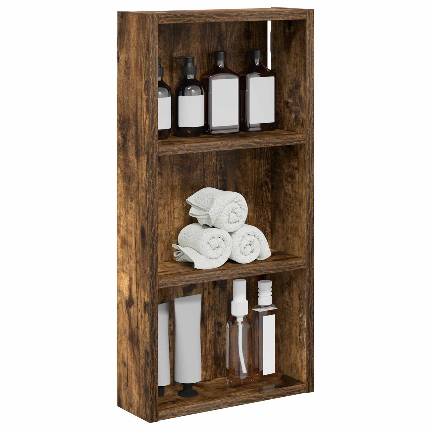 Badkamer wandkast met plank Gerookte Eik 30 x 10 x 60,5 cm is nu te koop bij PeponiXL, paradijselijk wonen!