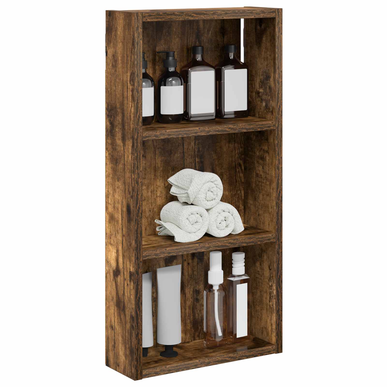 Badkamer wandkast met plank Gerookte Eik 30 x 10 x 60,5 cm is nu te koop bij PeponiXL, paradijselijk wonen!
