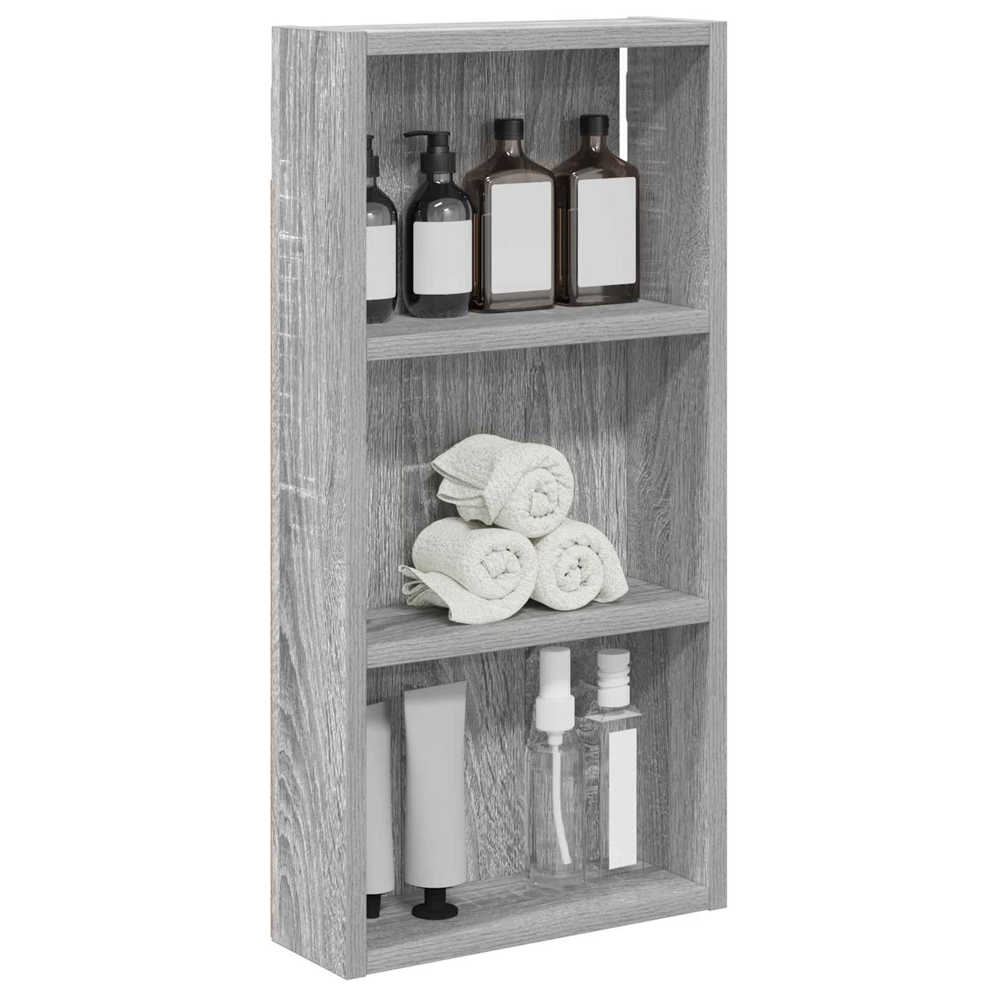 Badkamer wandkast met plank Grijze Sonoma 30 x 10 x 60,5 cm is nu te koop bij PeponiXL, paradijselijk wonen!