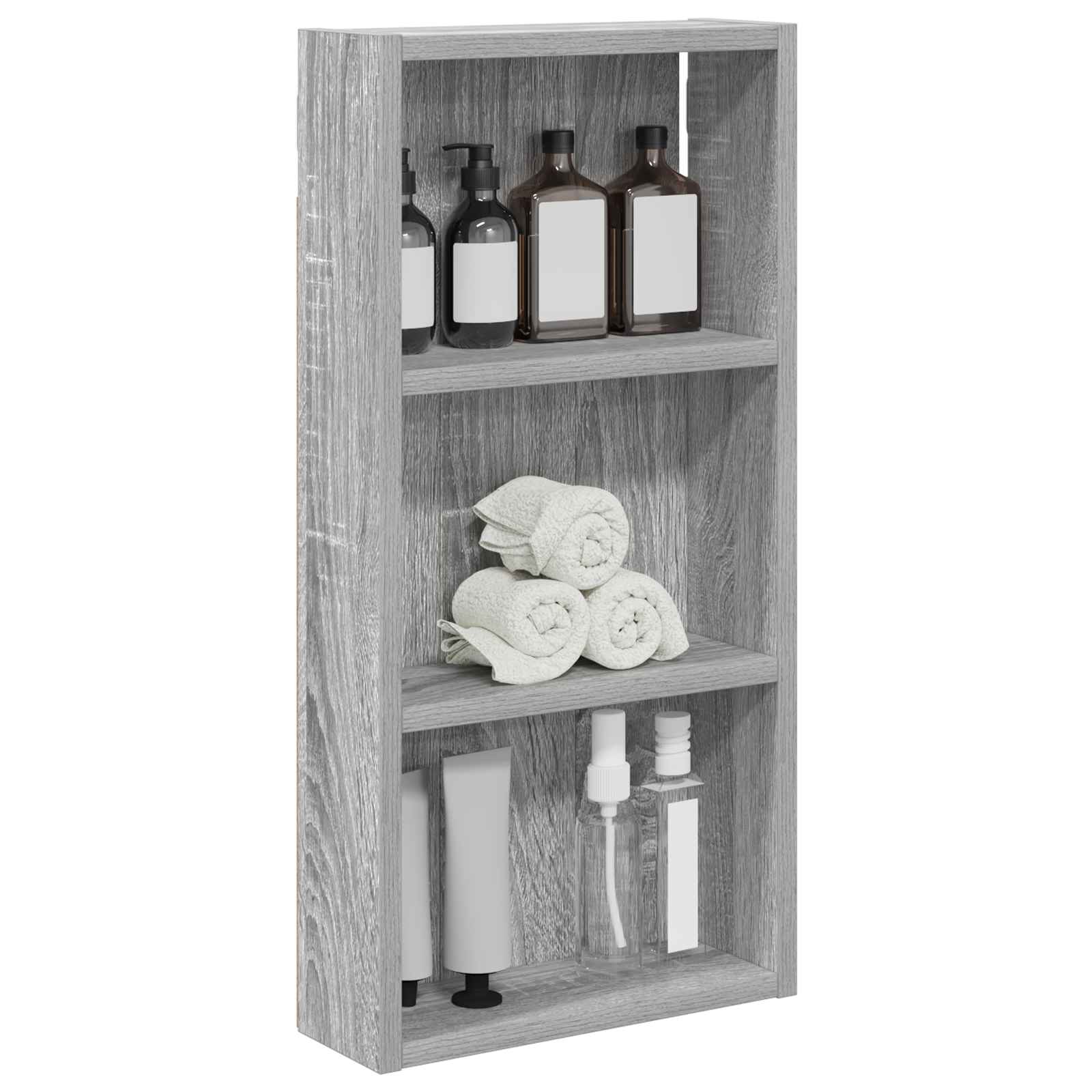 Badkamer wandkast met plank Grijze Sonoma 30 x 10 x 60,5 cm is nu te koop bij PeponiXL, paradijselijk wonen!