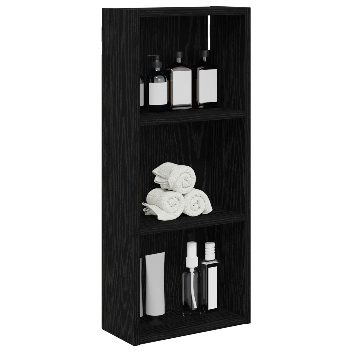 Badkamer wandkast Zwarte Eik 30 x 14 x 70 cm Geconstrueerd hout is nu te koop bij PeponiXL, paradijselijk wonen!