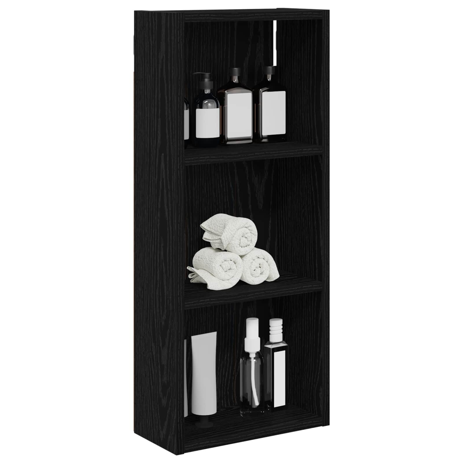 Badkamer wandkast Zwarte Eik 30 x 14 x 70 cm Geconstrueerd hout is nu te koop bij PeponiXL, paradijselijk wonen!