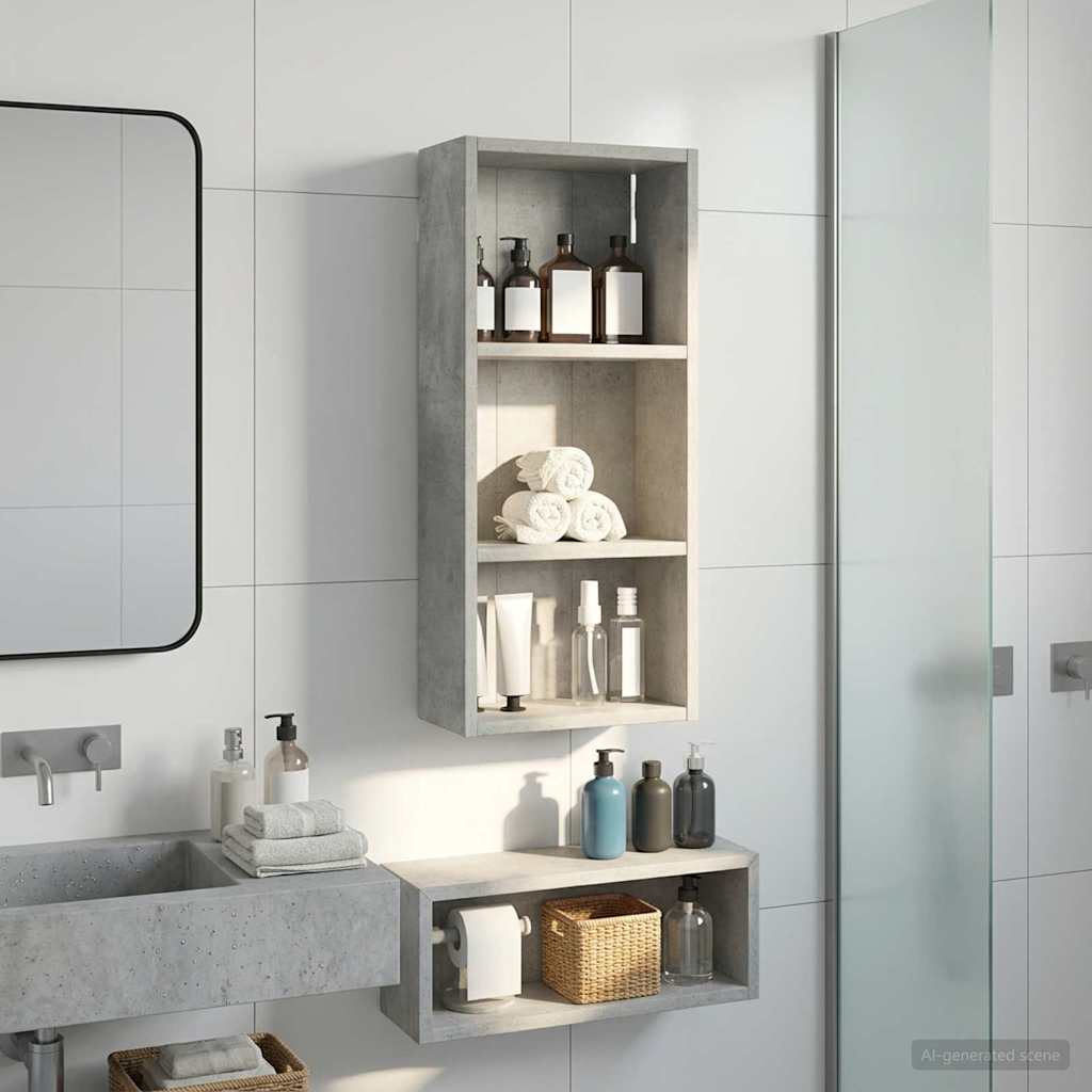 Badkamer wandkast met plank Beton Grijs 30 x 14 x 70 cm is nu te koop bij PeponiXL, paradijselijk wonen!