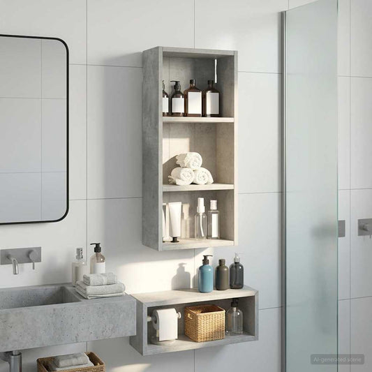 Badkamer wandkast met plank Beton Grijs 30 x 14 x 70 cm is nu te koop bij PeponiXL, paradijselijk wonen!