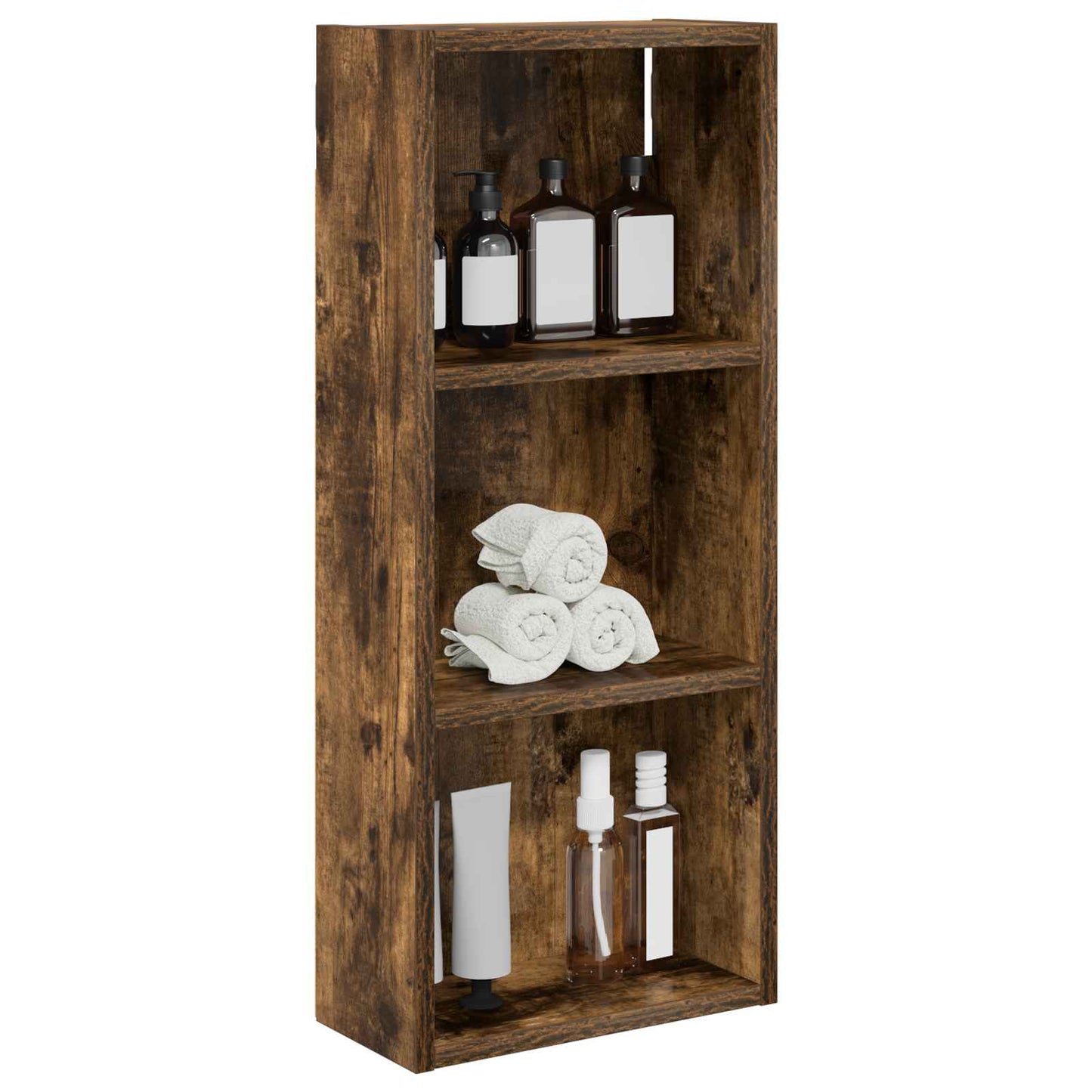 Badkamer wandkast met plank Gerookte Eik 30 x 14 x 70 cm is nu te koop bij PeponiXL, paradijselijk wonen!